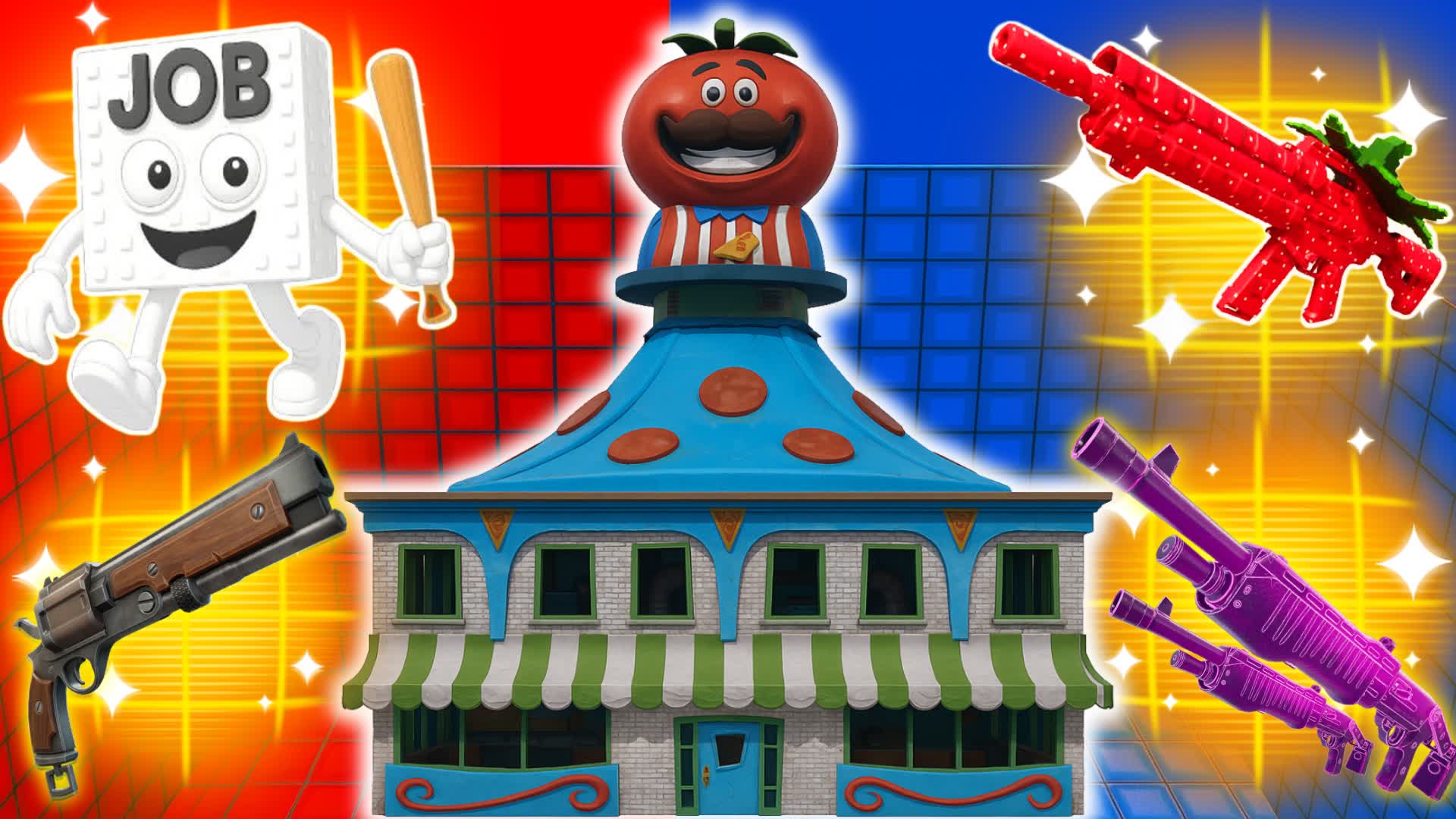 SUPER TOMATO TOWN RED VS BLUE🔴🔵