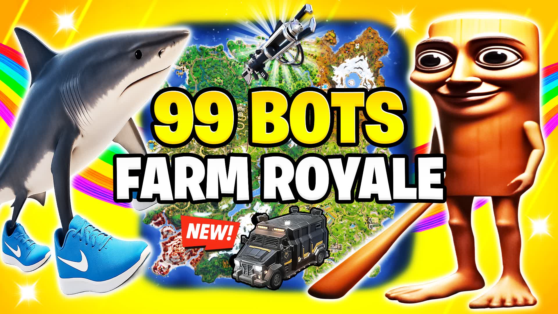 99 BOTS ROYALE ⭐ (GUNS CARS) UNC FFA FUN