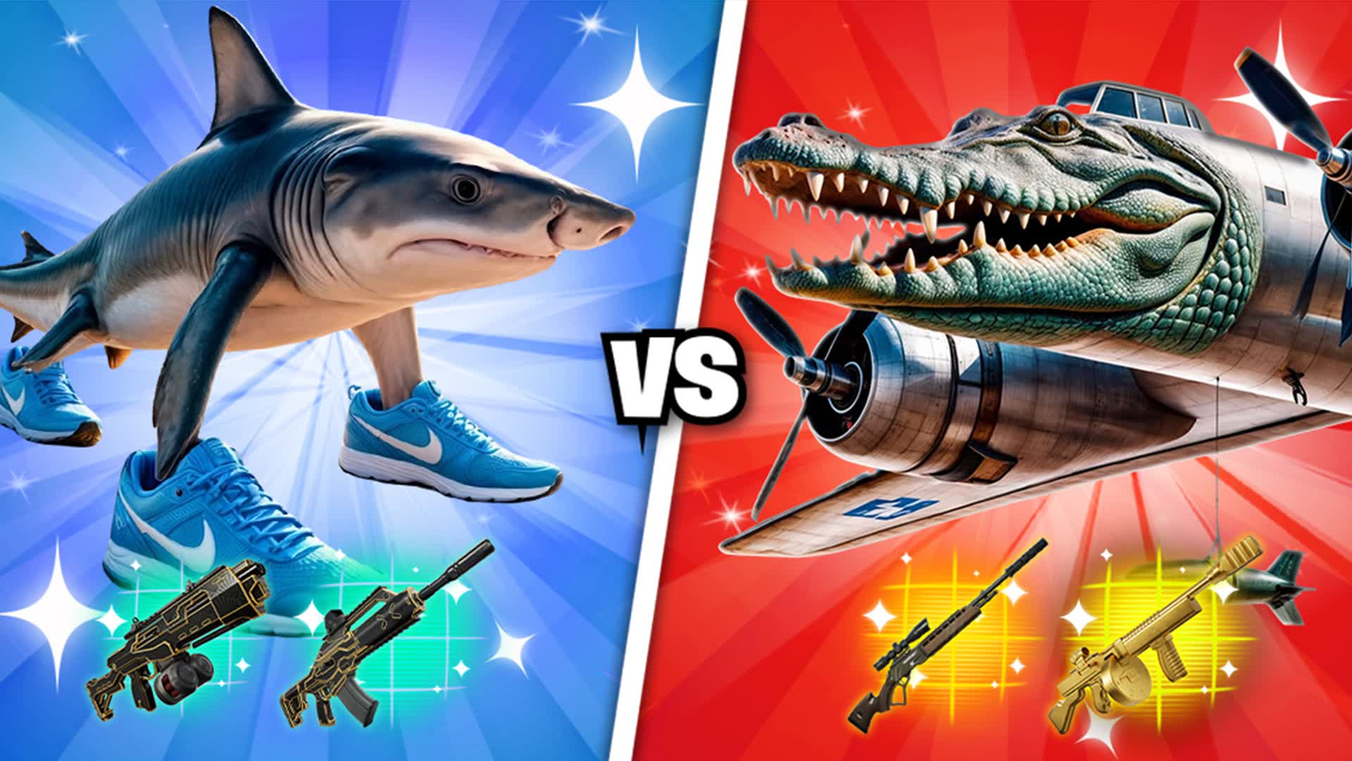 TRALALERO VS CROCODILO RED VS BLUE 🔴🔵