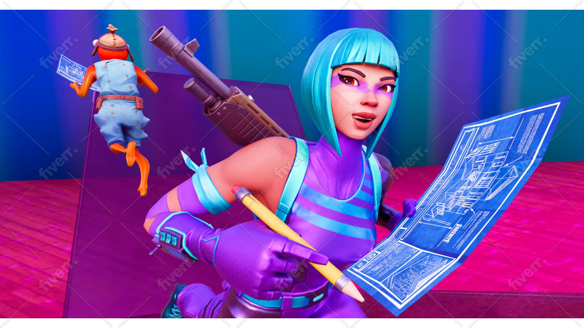 1v1 Build Fight Map