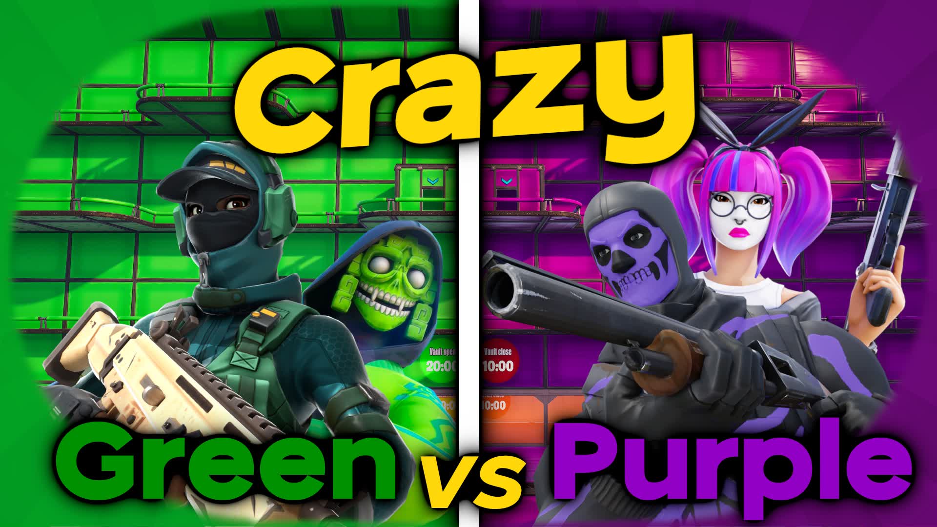 Crazy Green vs Purple