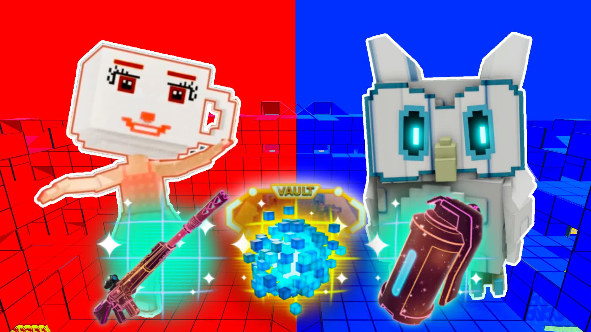 GARDEN VS BRAINROT RED VS BLUE 🔴🔵