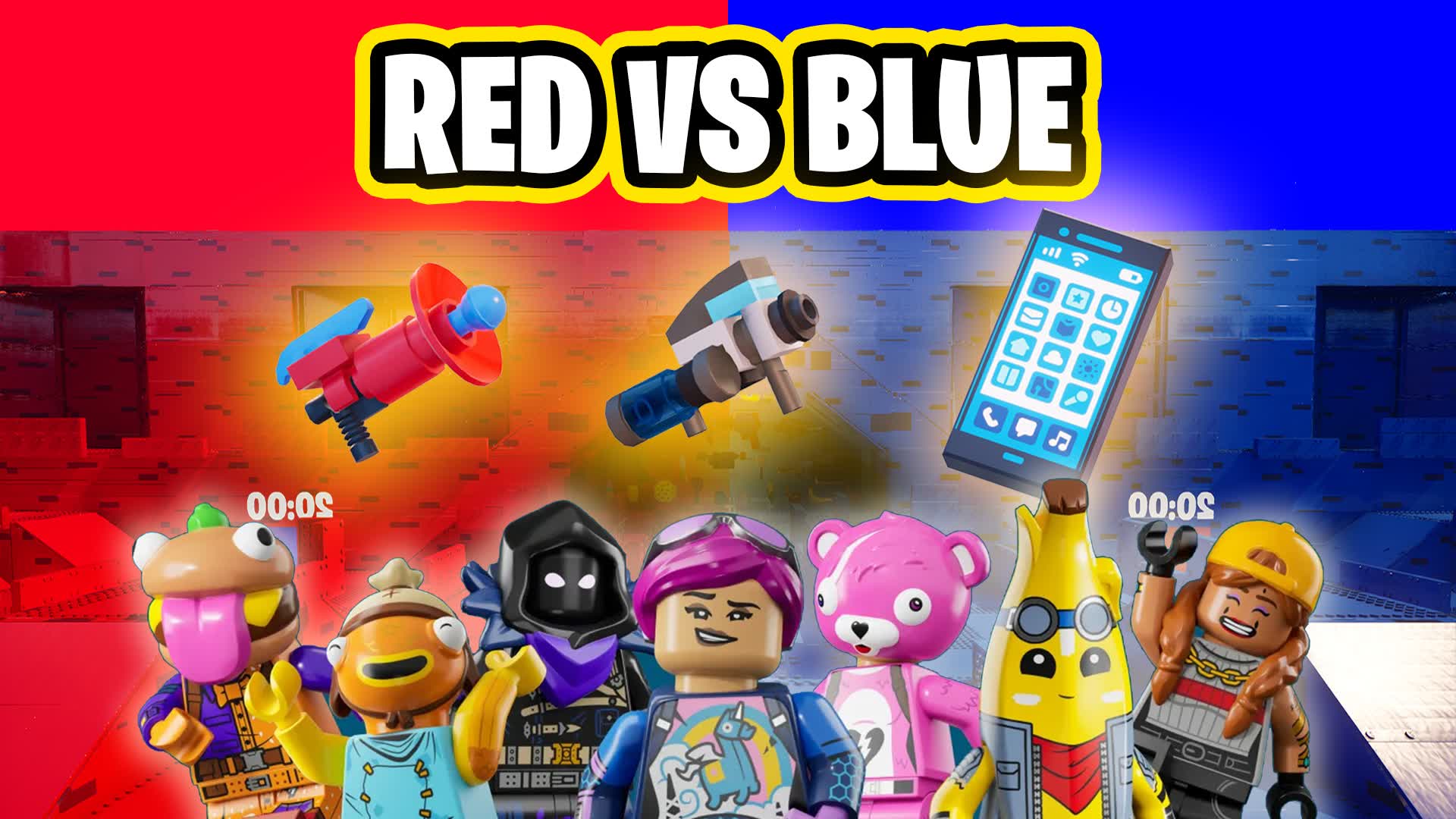🔴 RED VS BLUE 🔵 BRICKS 🧱