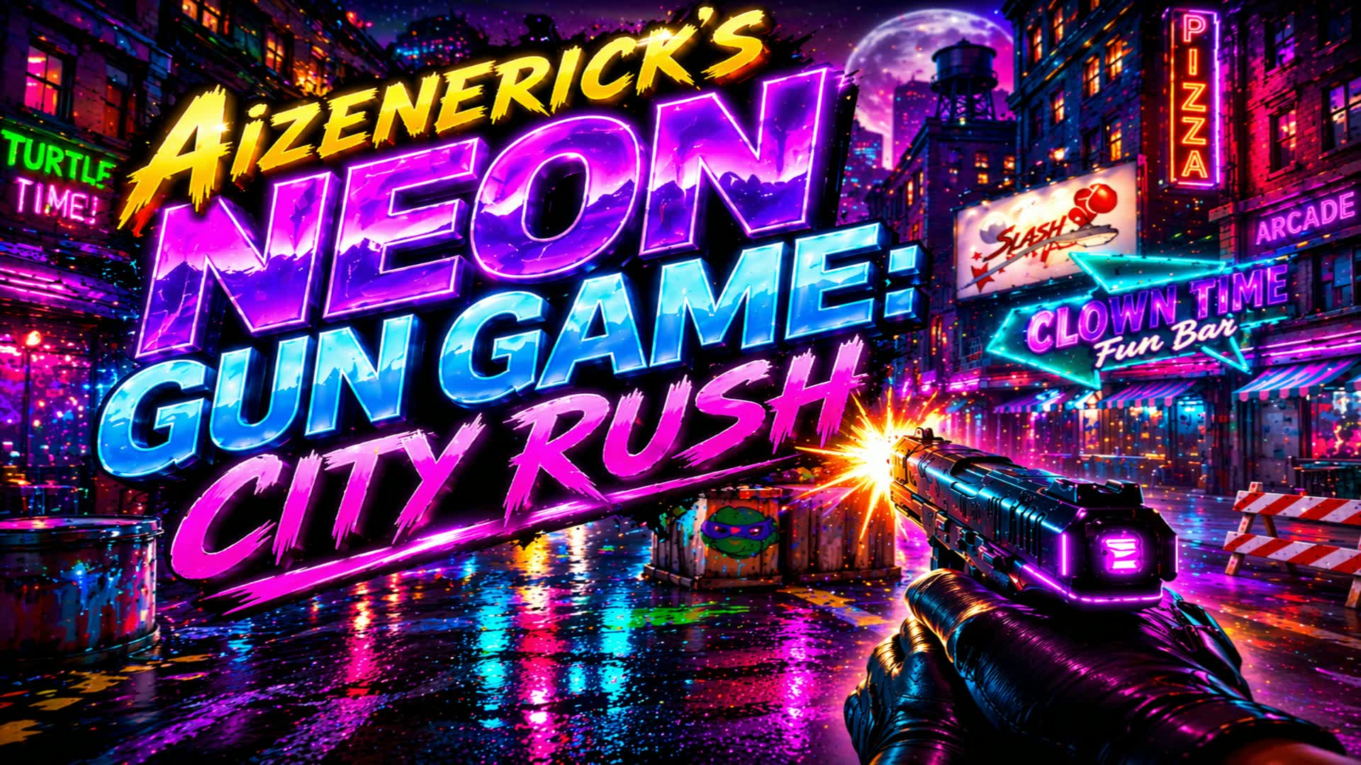 AizenErick’s Neon Gun Game: City Rush