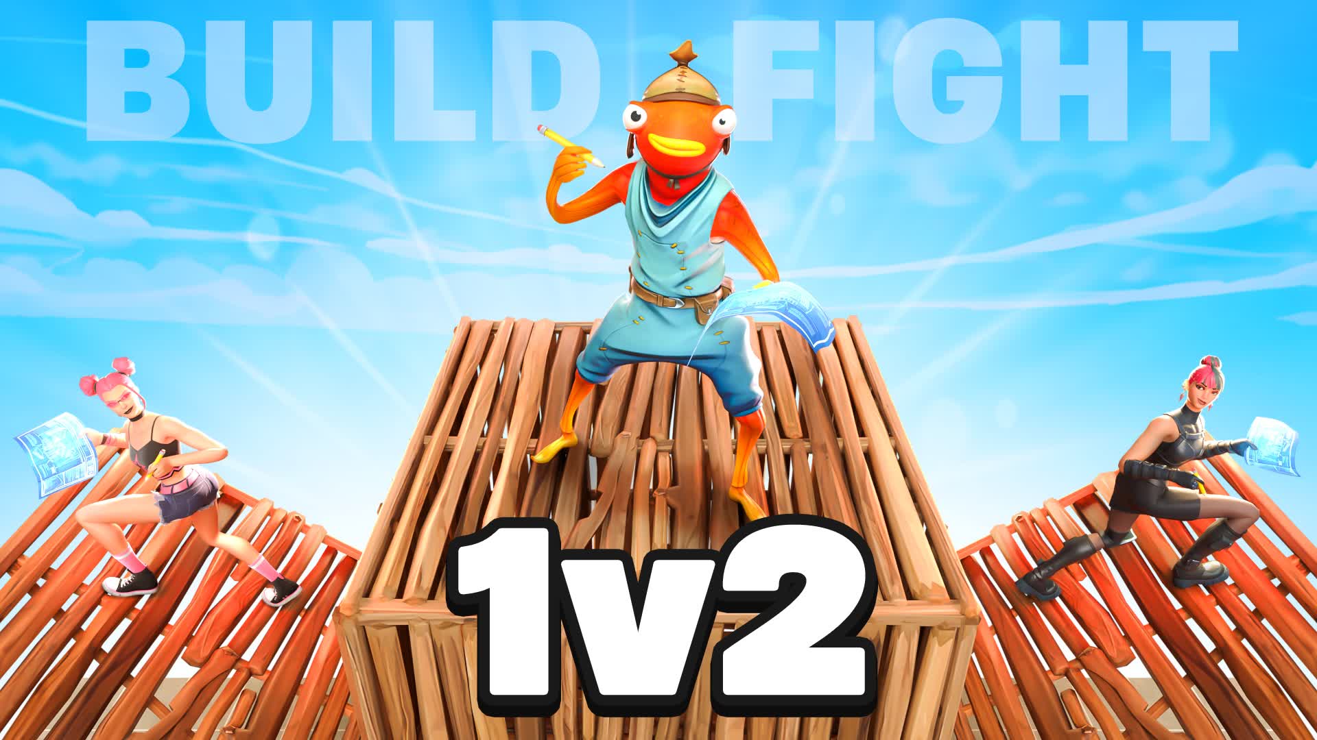 1V2 CLUTCH BUILDFIGHTS [SPEED,2V1,TRIO]