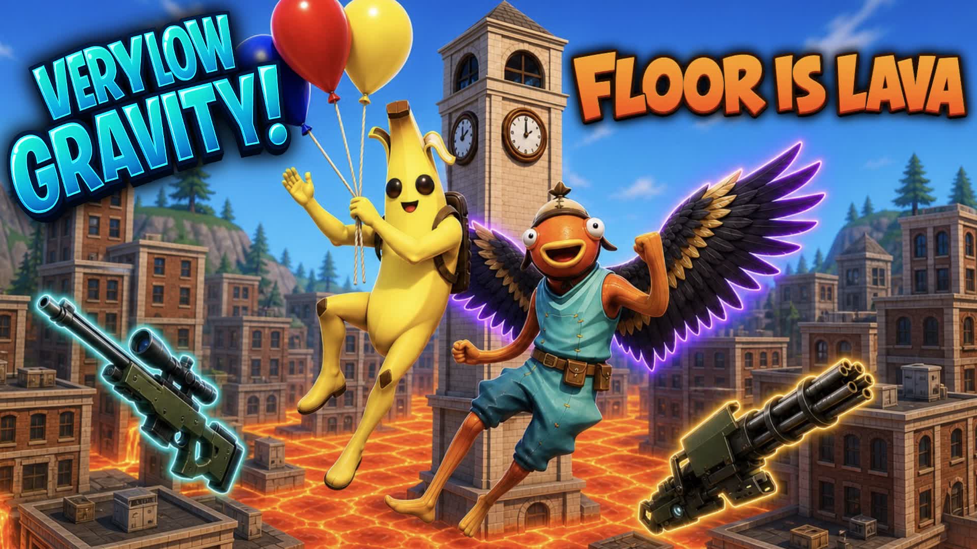 FLOOR IS LAVA Very Low Gravity TILTED