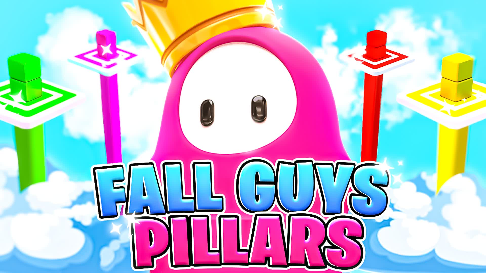 👑 FALL GUYS PILLARS 🎯 LUCKY BLOCK FFA