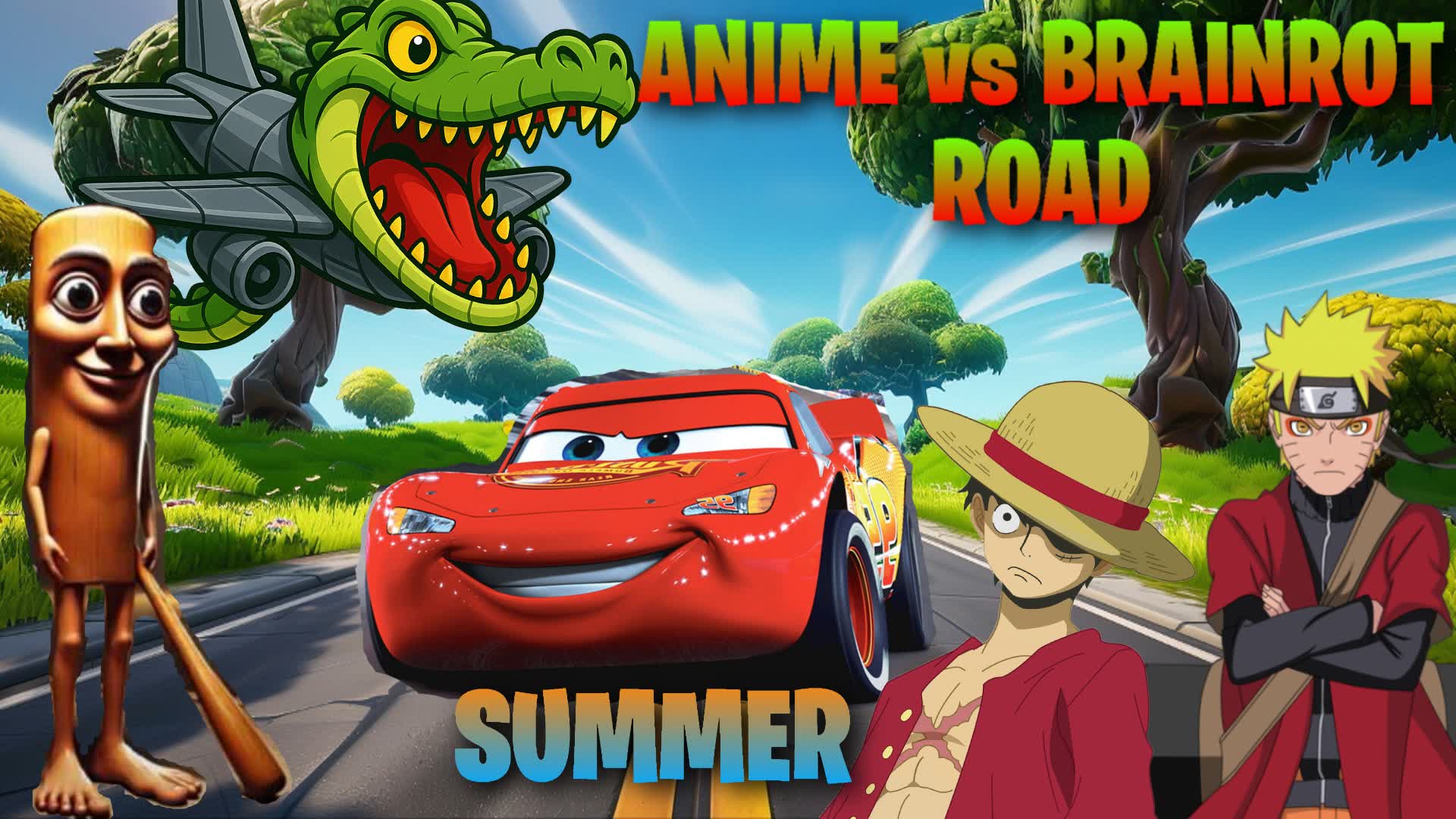 ANIME vs BRAINROT ROAD [Mcqueen]