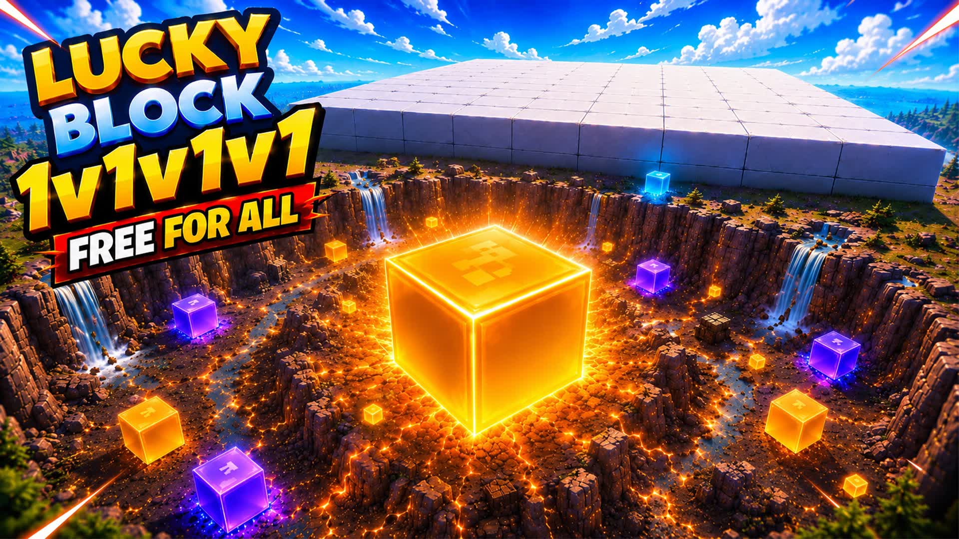 LUCKY BLOCK 1V1V1V1 !! ALL GUNS