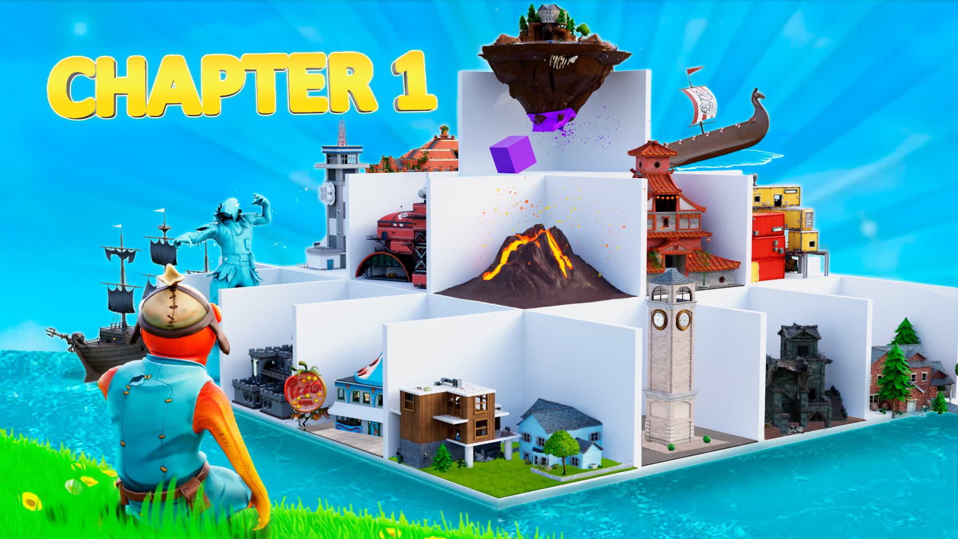 FORTNITE OG CHAPTER 1 PARKOUR PYRAMID