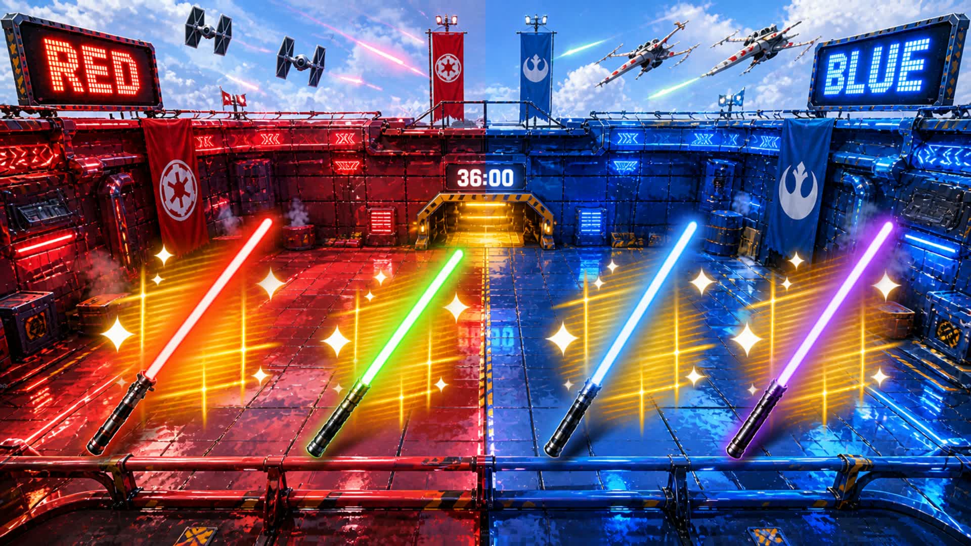 INSANE DARTY STAR WARS RED VS BLUE 🔴🔵