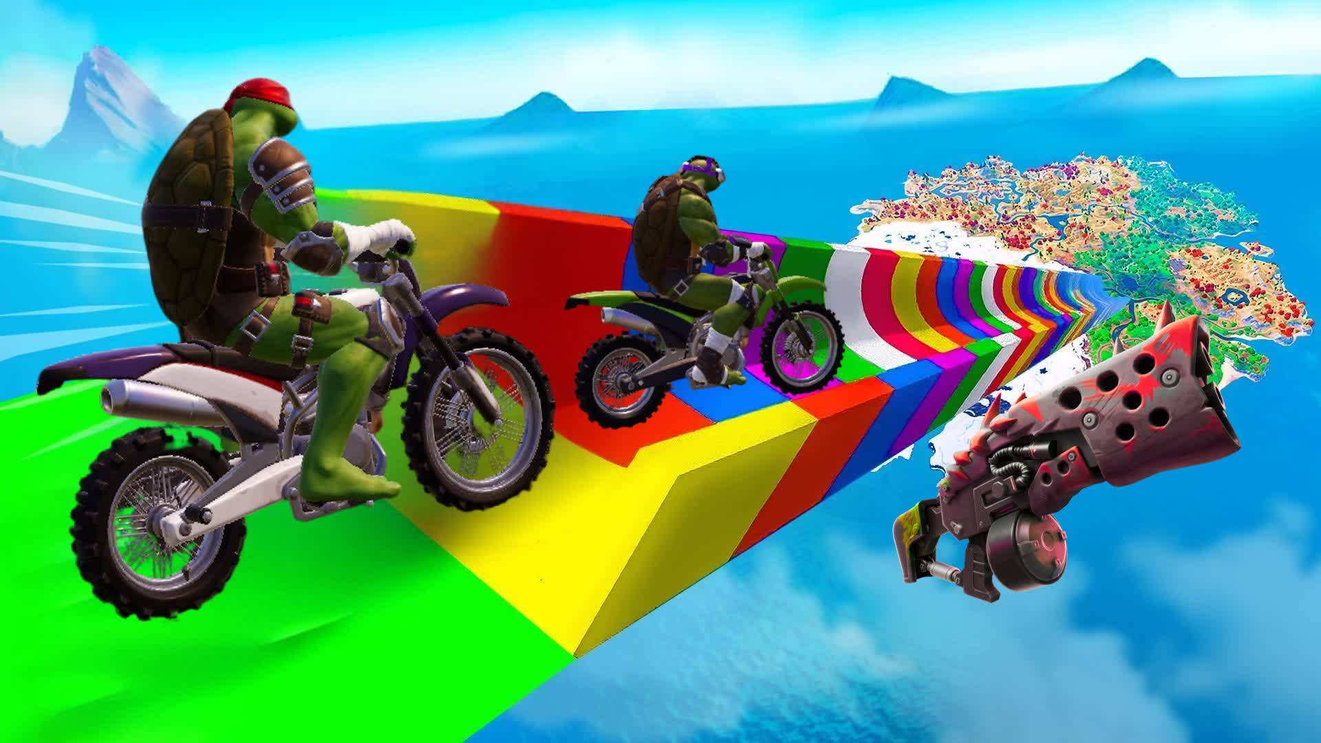 🕹️MEGA RAMP BATTLE🚗WEAPONS&CARS