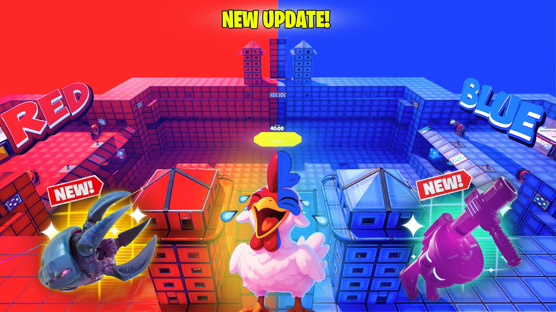 🐔 CHICKEN RED VS BLUE 🐔 🔴🔵