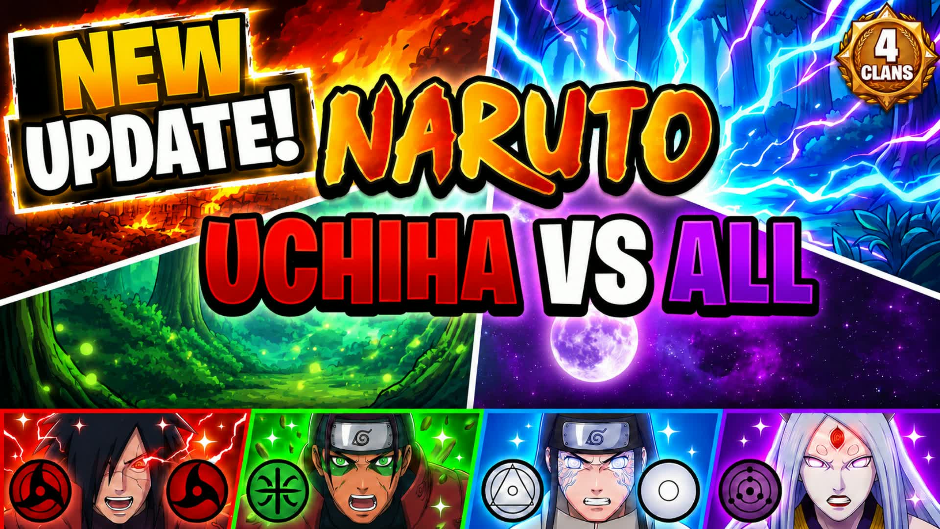 NARUTO CLAN WARS UCHIHA VS ALL