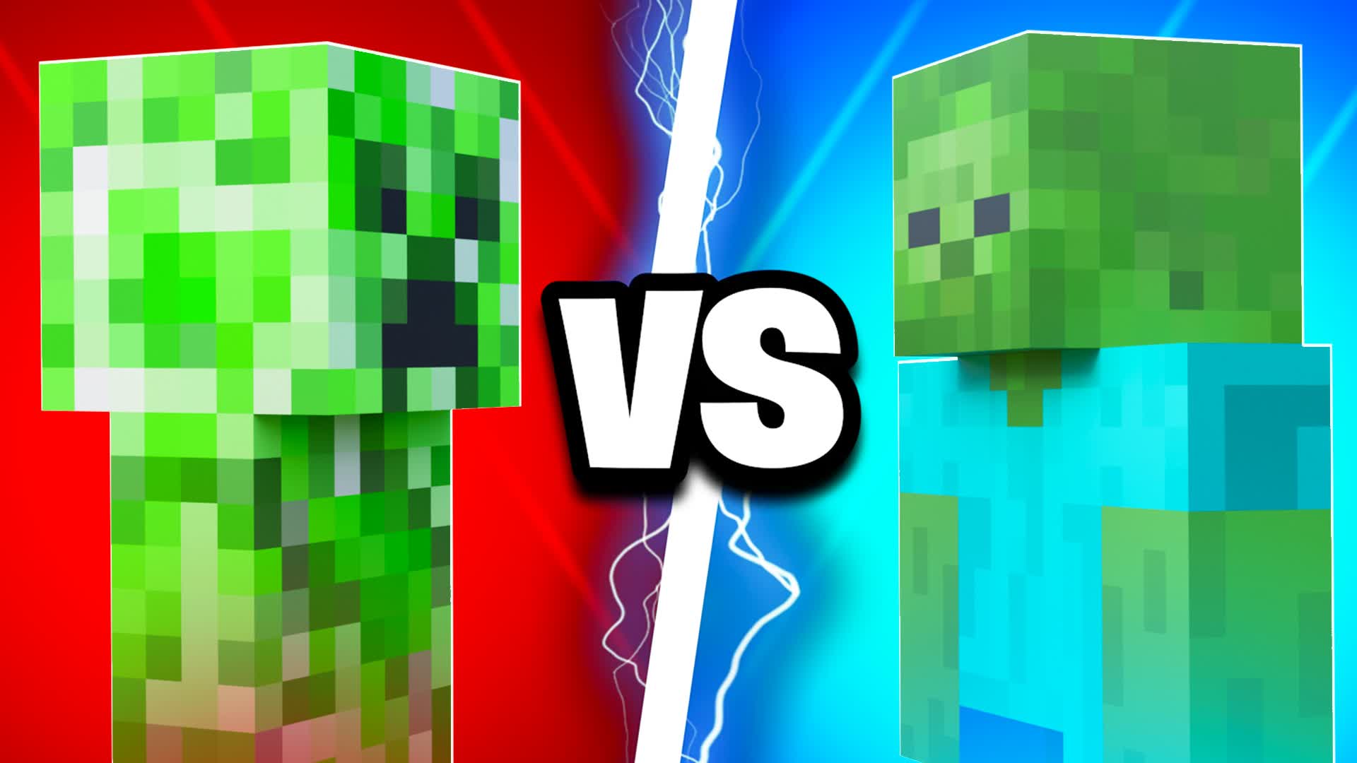 Minecraft Creeper vs Zombie 🔴🔵