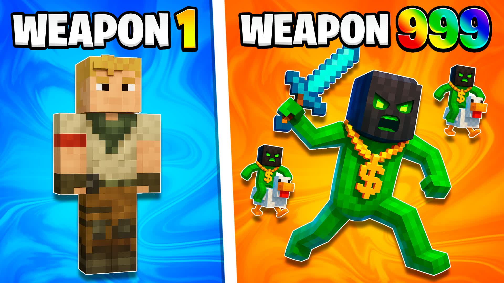 🐔CHICKEN JOCKEY GUN GAME🔫ONE SHOT🎯
