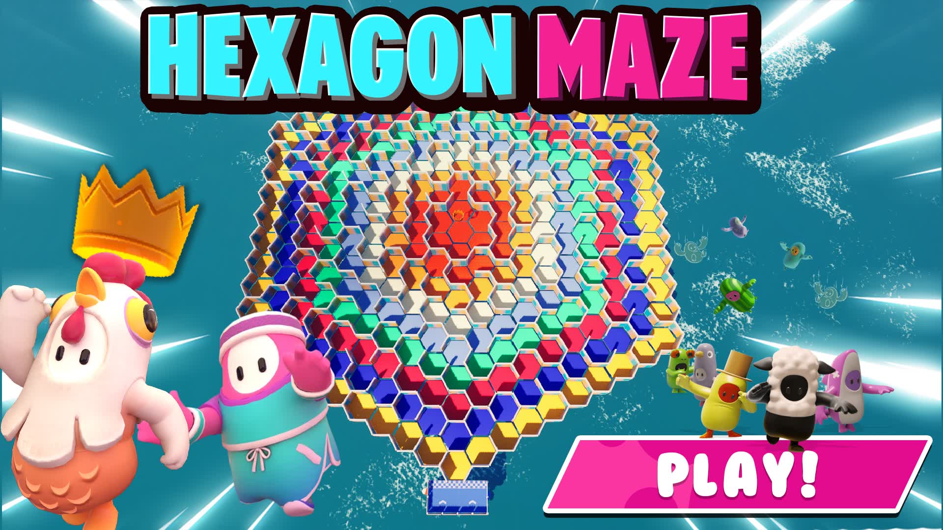 ⭐Fall Guys Hexagon Maze⭐
