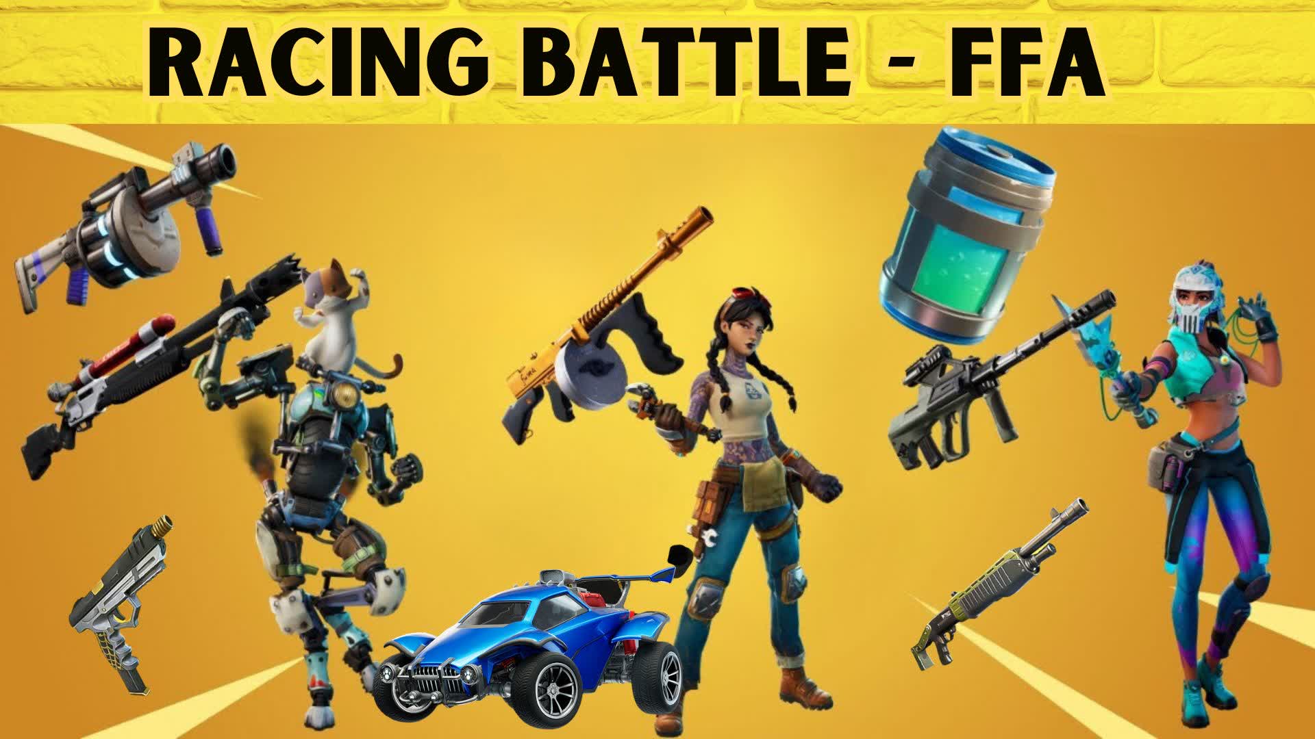 MEGA RACING BATTLE * ALL WEAPONS