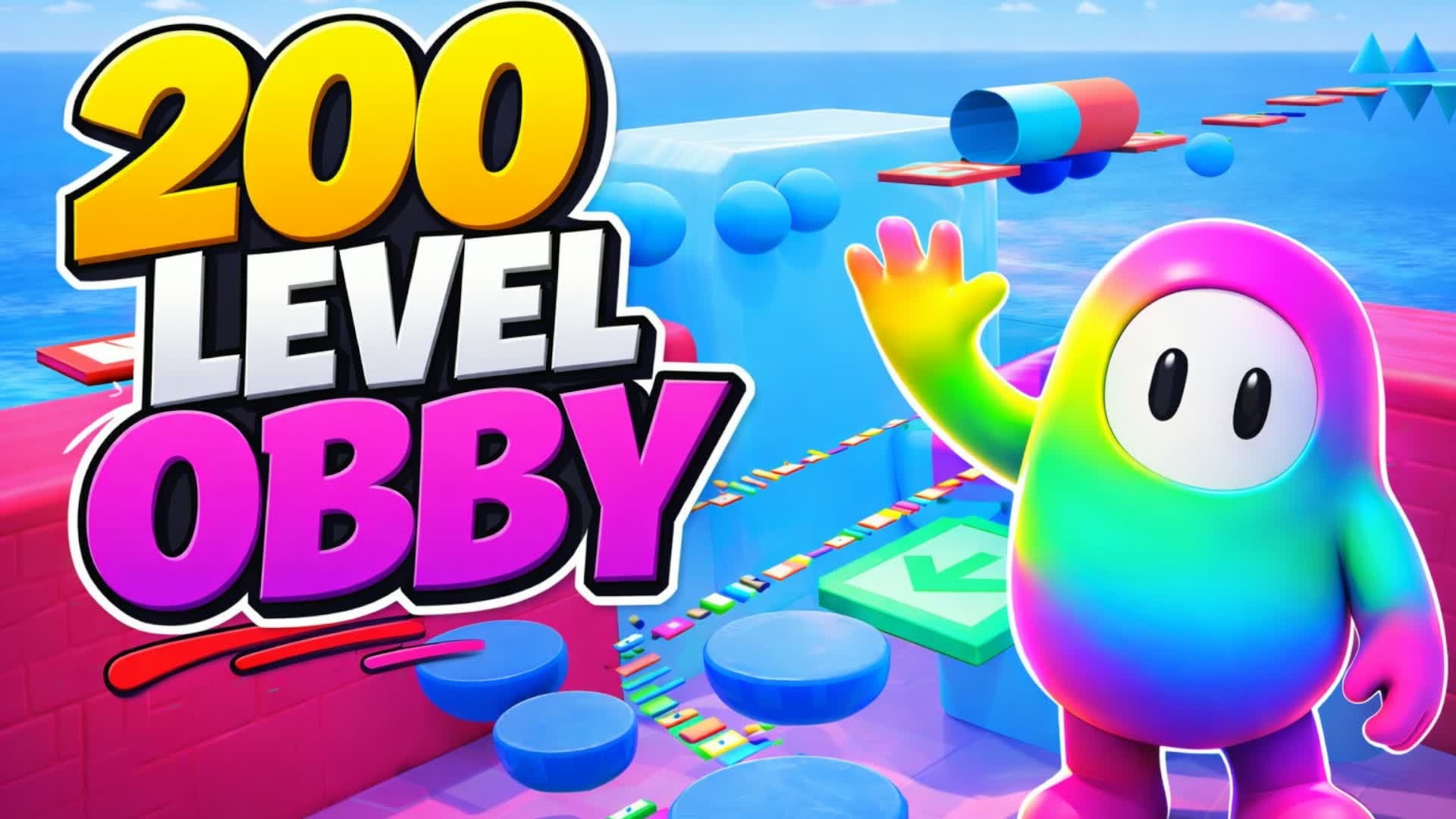 ✨EASY FALL GUYS 200+ LEVEL OBBY PARKOUR