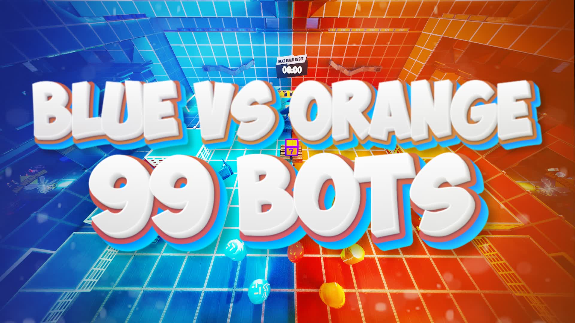BLUE VS ORANGE 99 BOTS BOT ROYALE