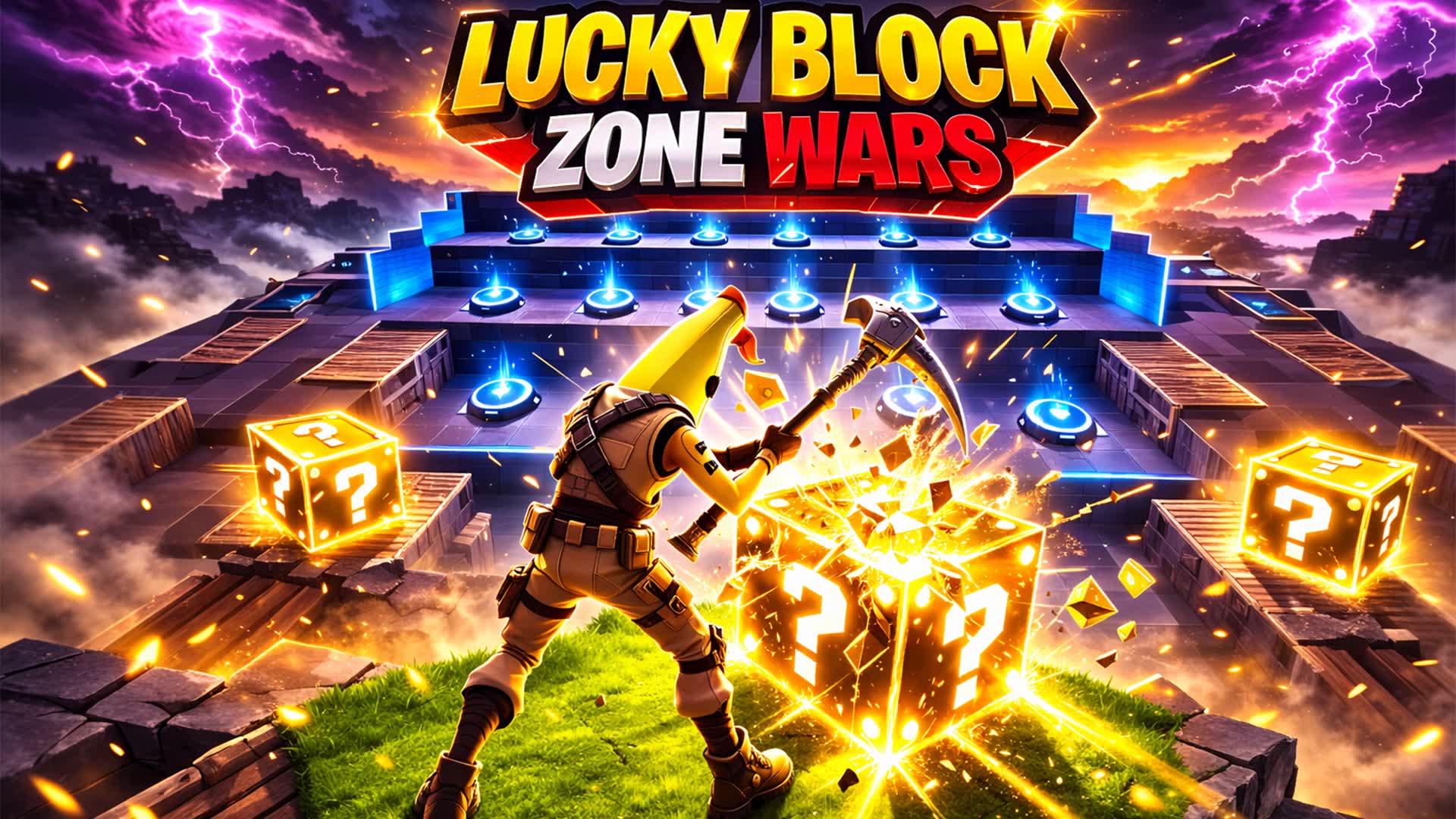 LUCKY BLOCK ZONE WARS 1V1 🍀⚡