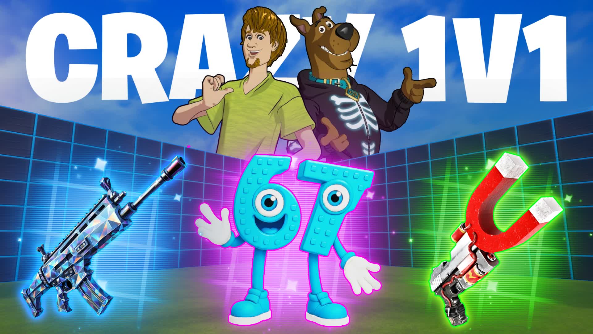 CRAZY 1V1 WITH - ALL GUNS & RIDES