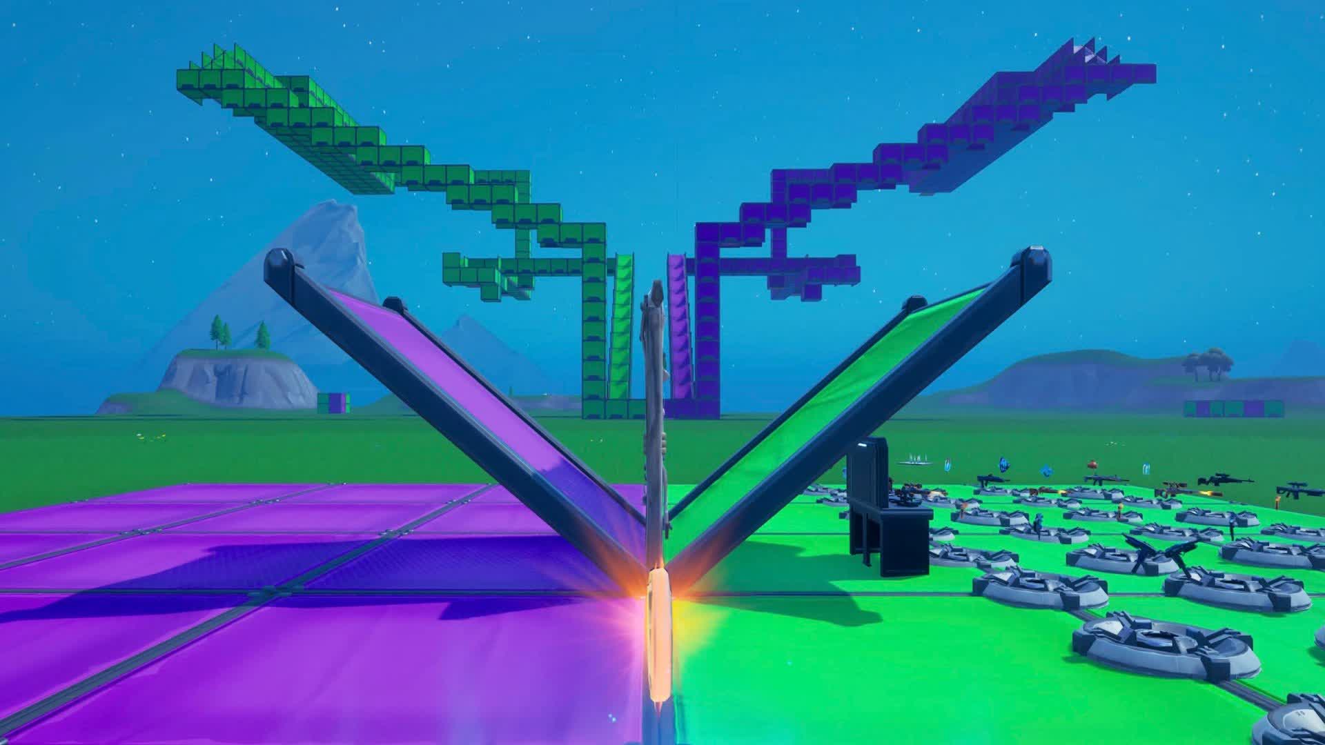 PURPLE VS GREEN EDIT AIM AND BUILD 1V1