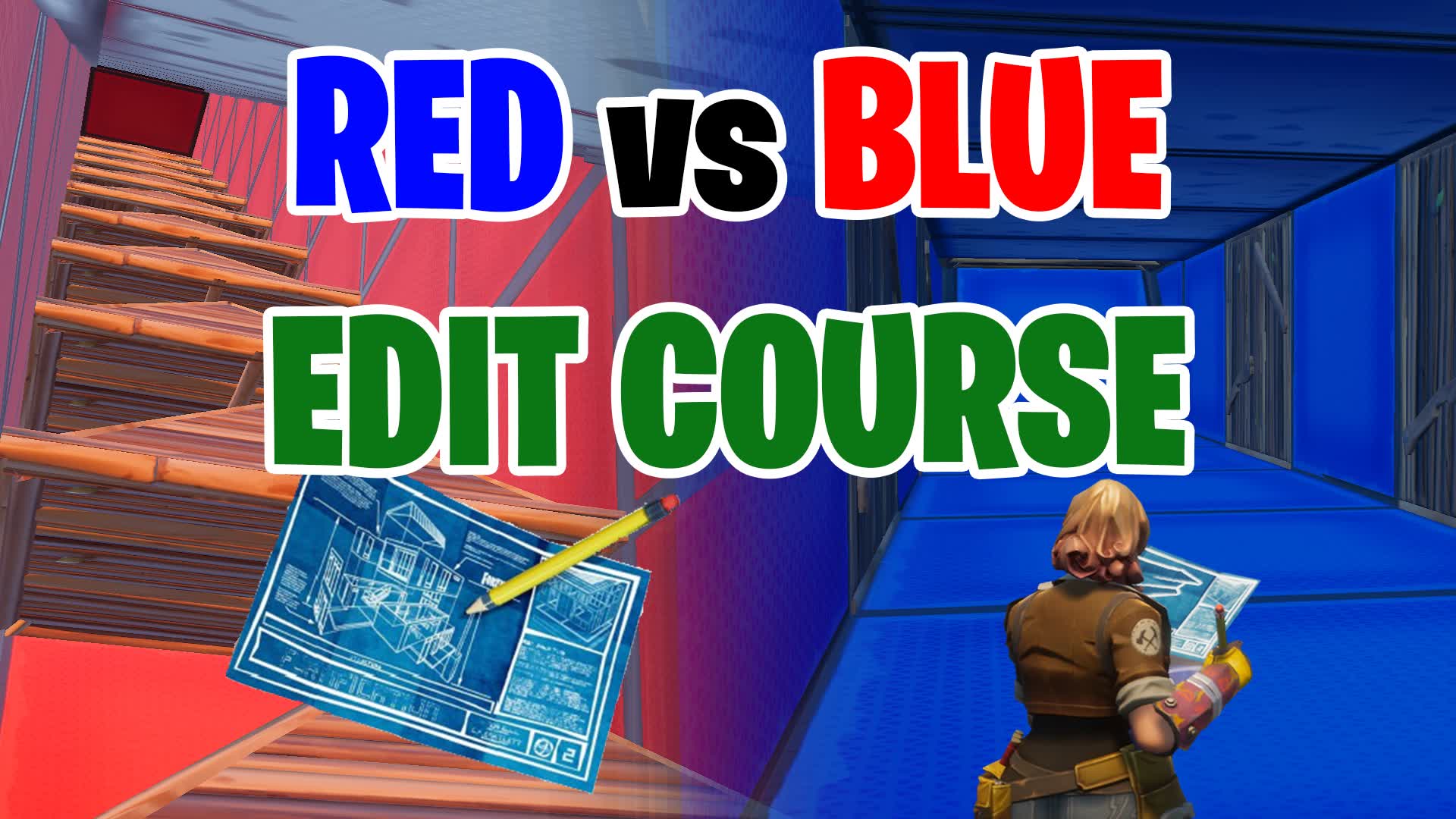 🔴Red🔴 vs 🔵Blue🔵EDIT COURSE Race🏁