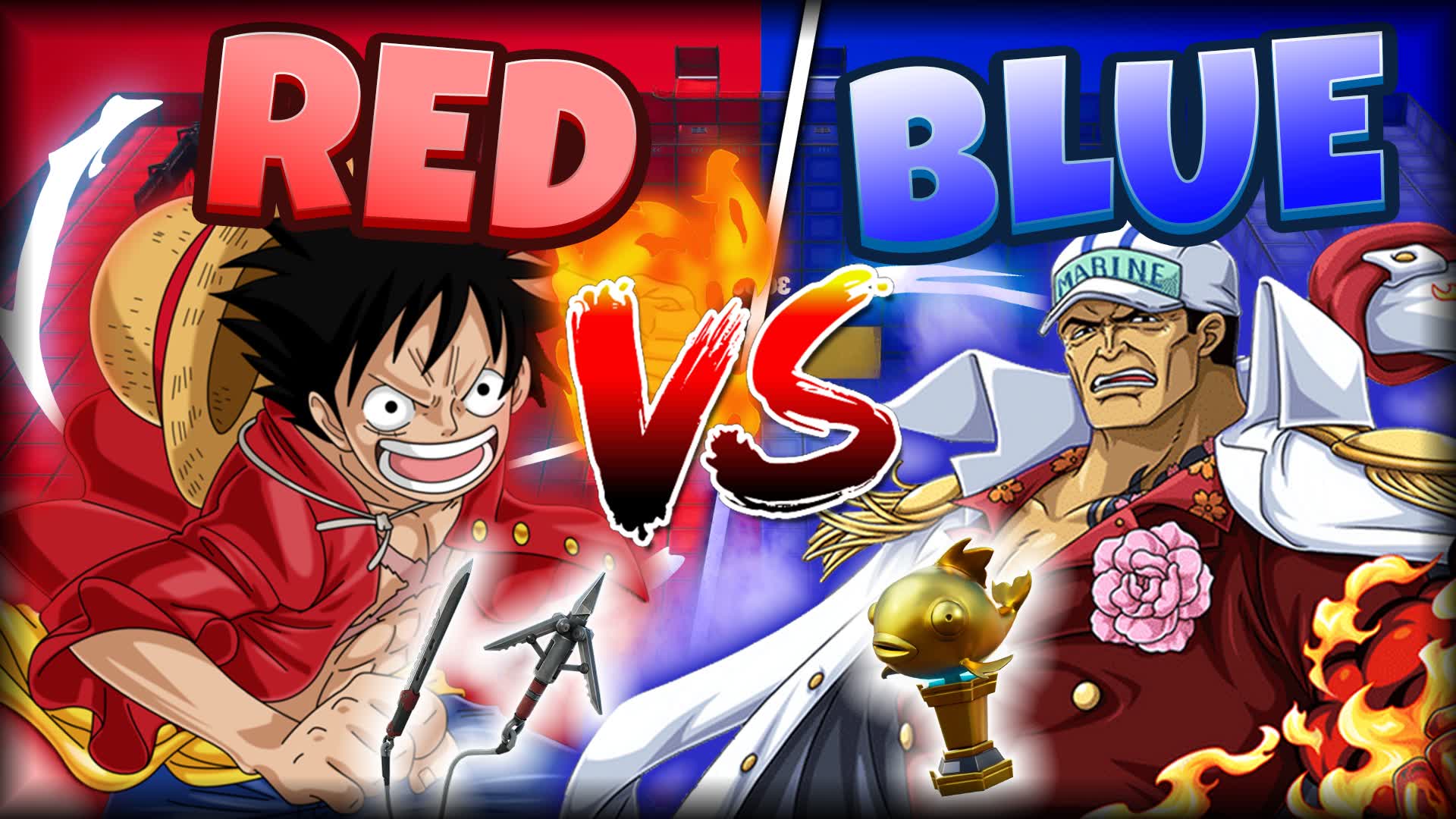 RED🔴VS BLUE 🔵 PIRATES VS MARINES