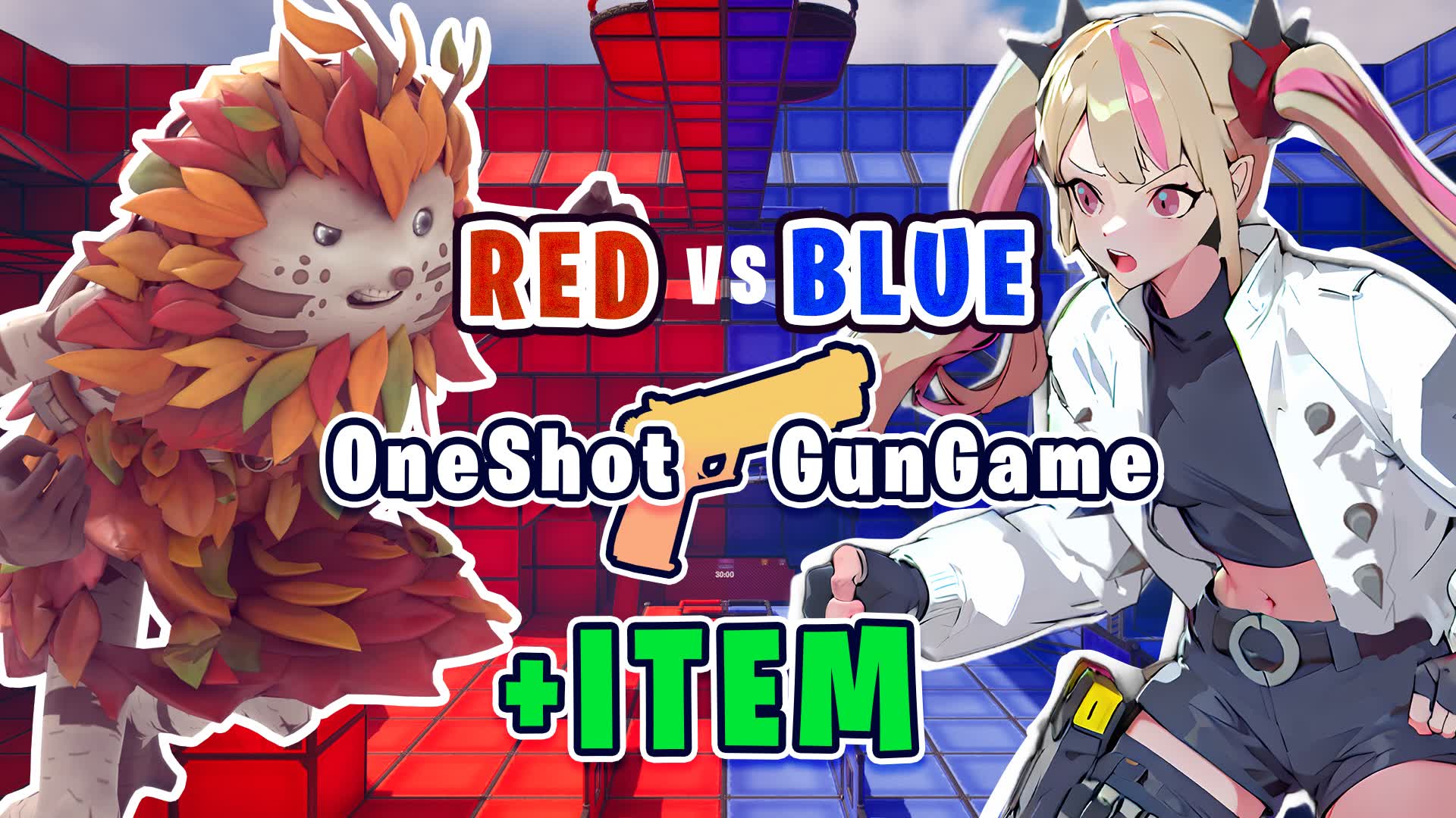 Red vs Blue 💥OneShot 🔫Gungame!!+ITEM