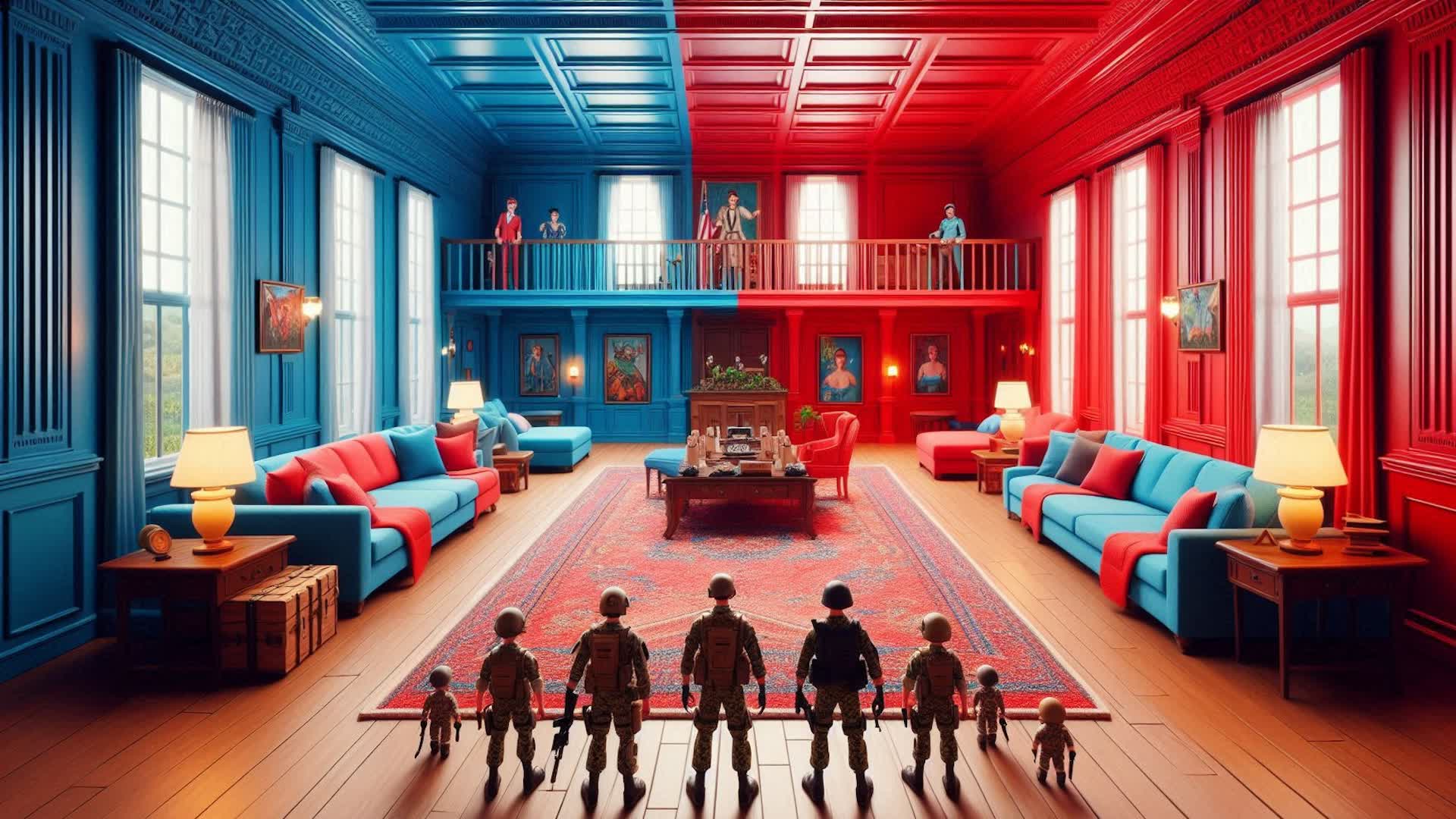 Tiny Red vs Blue