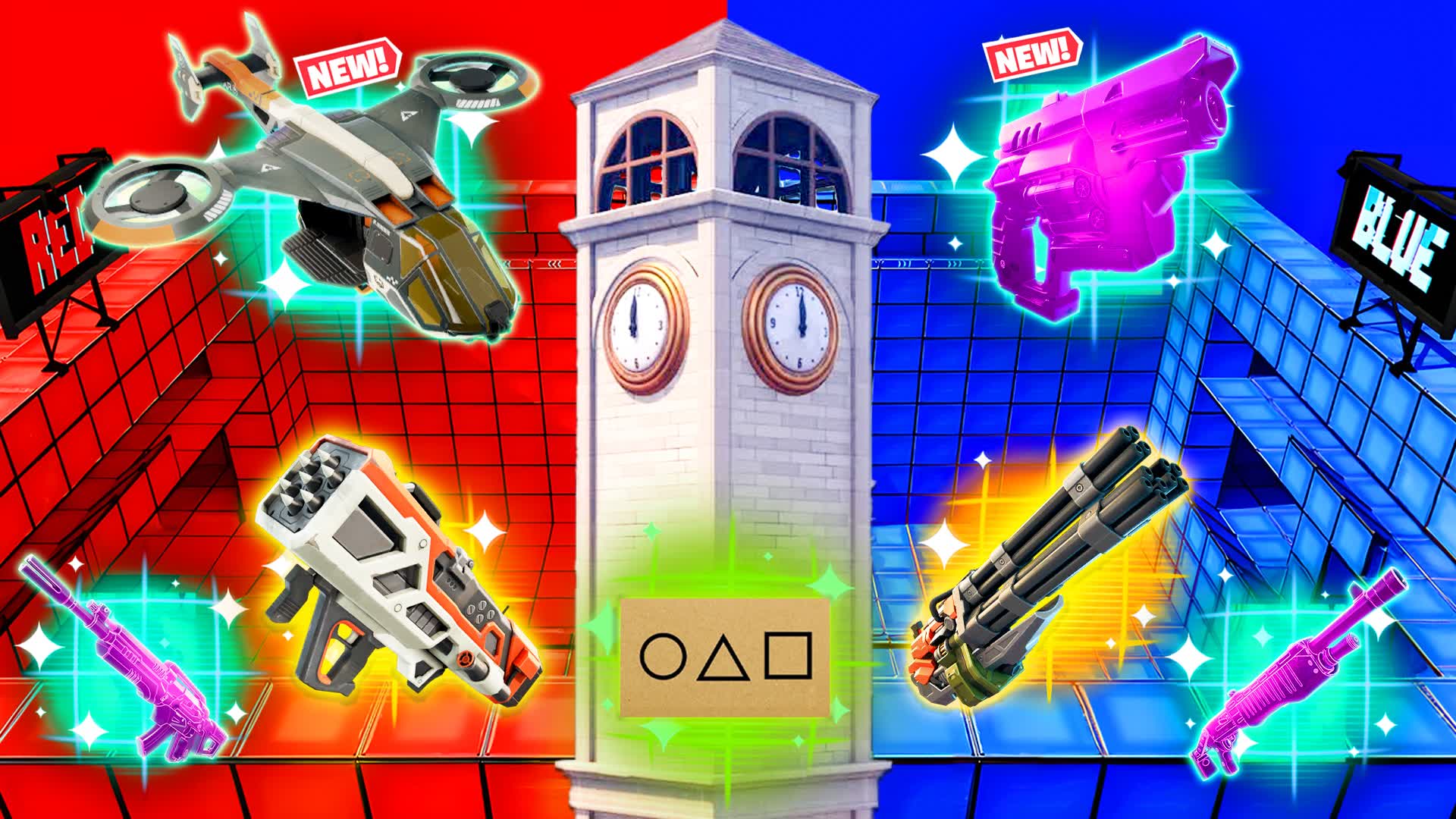 SQUID TILTED TOWER RED VS BLUE🔴🔵