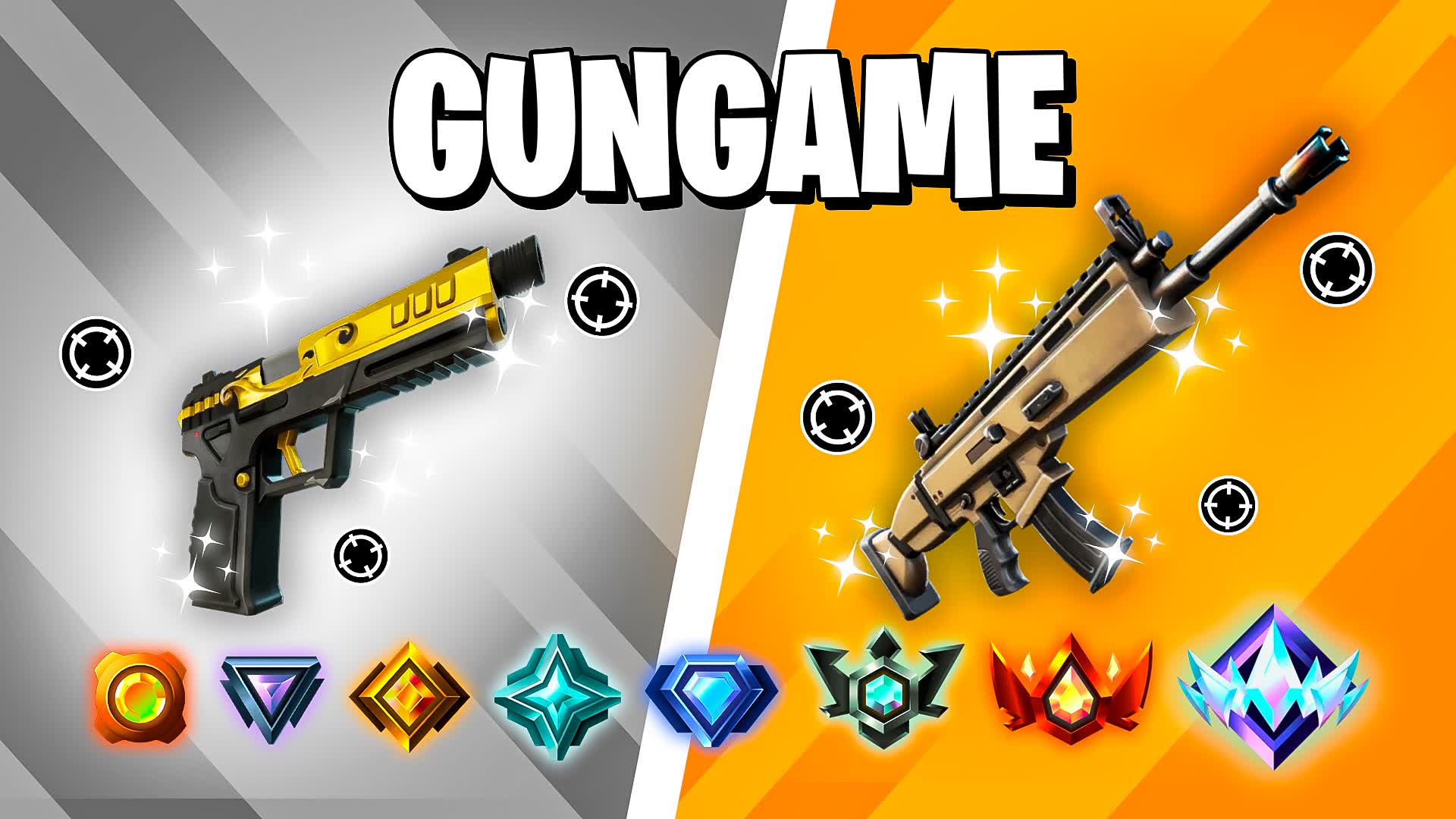😎 MEGA GUN GAME 🔫 - ONE SHOT 🎯