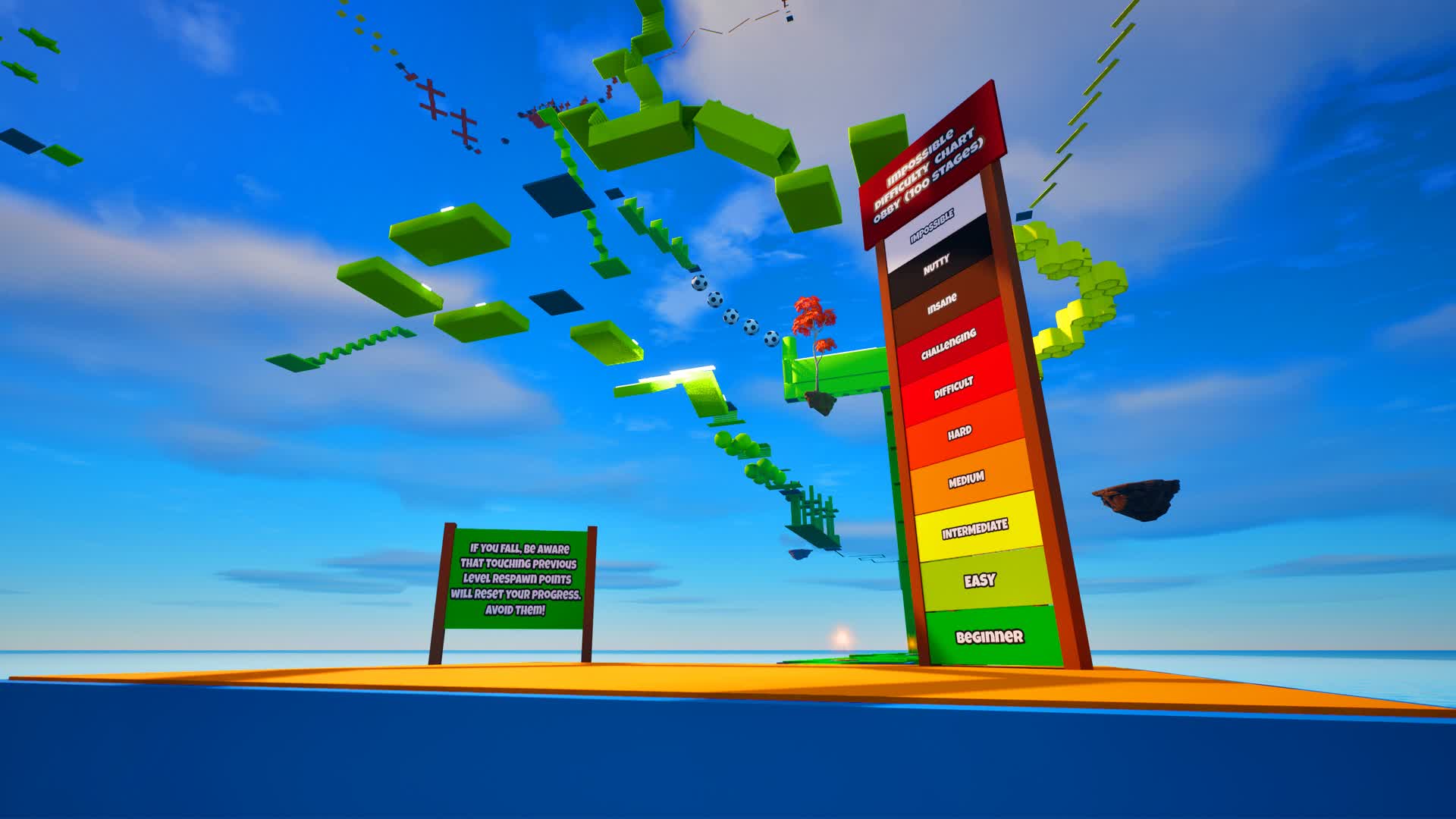 IMPOSSIBLE Difficulty Chart Obby! (100!)