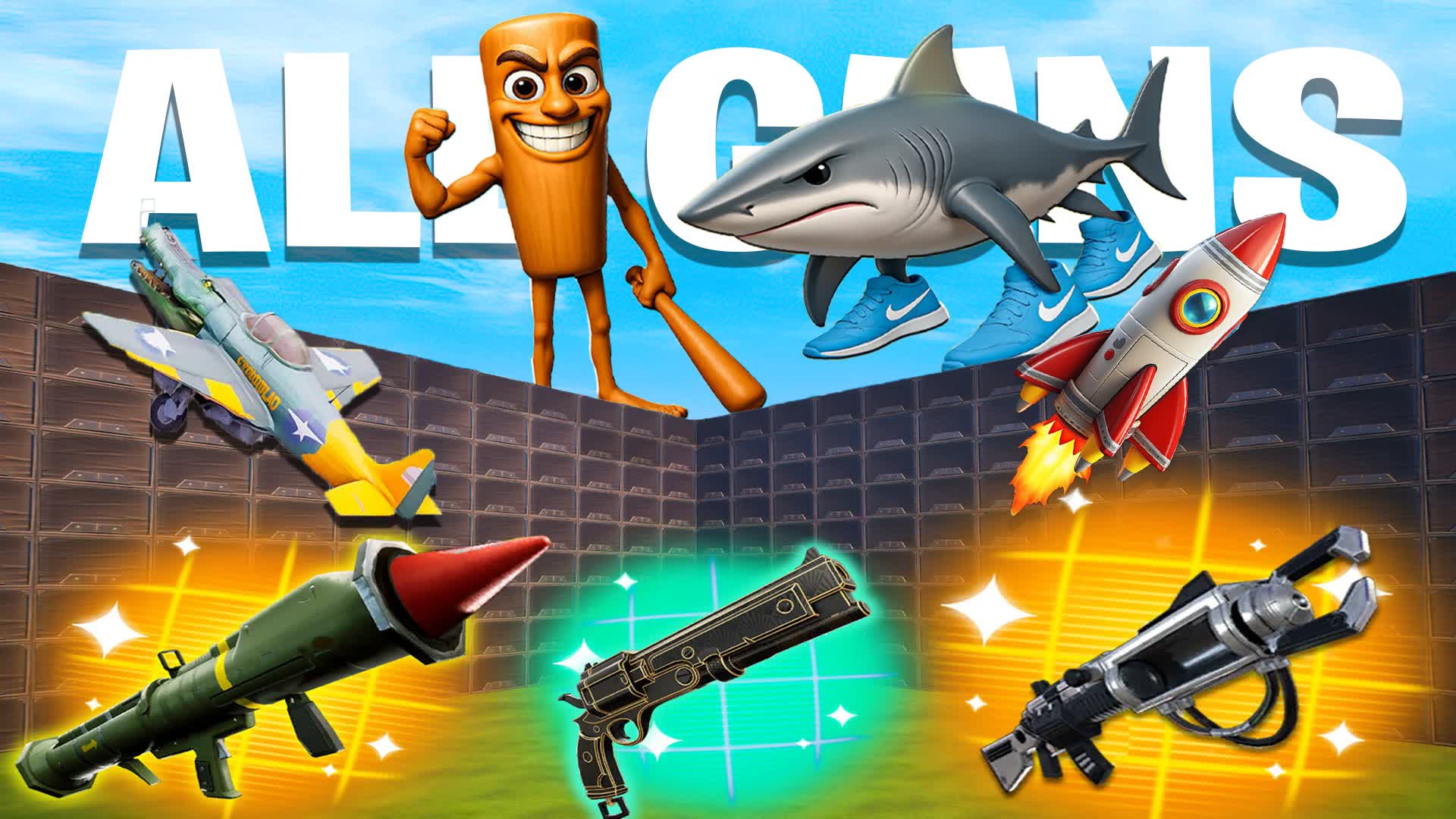 🩹 BRAINOT 1v1 🦈ALL GUNS ⭐FREE FOR ALL⭐