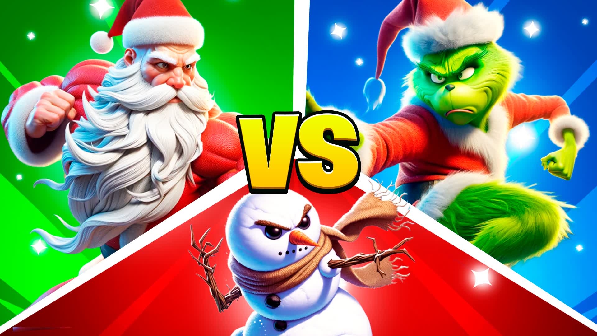 🎅 SANTA VS GRINCH VS SNOWMAN - TDM 🎁