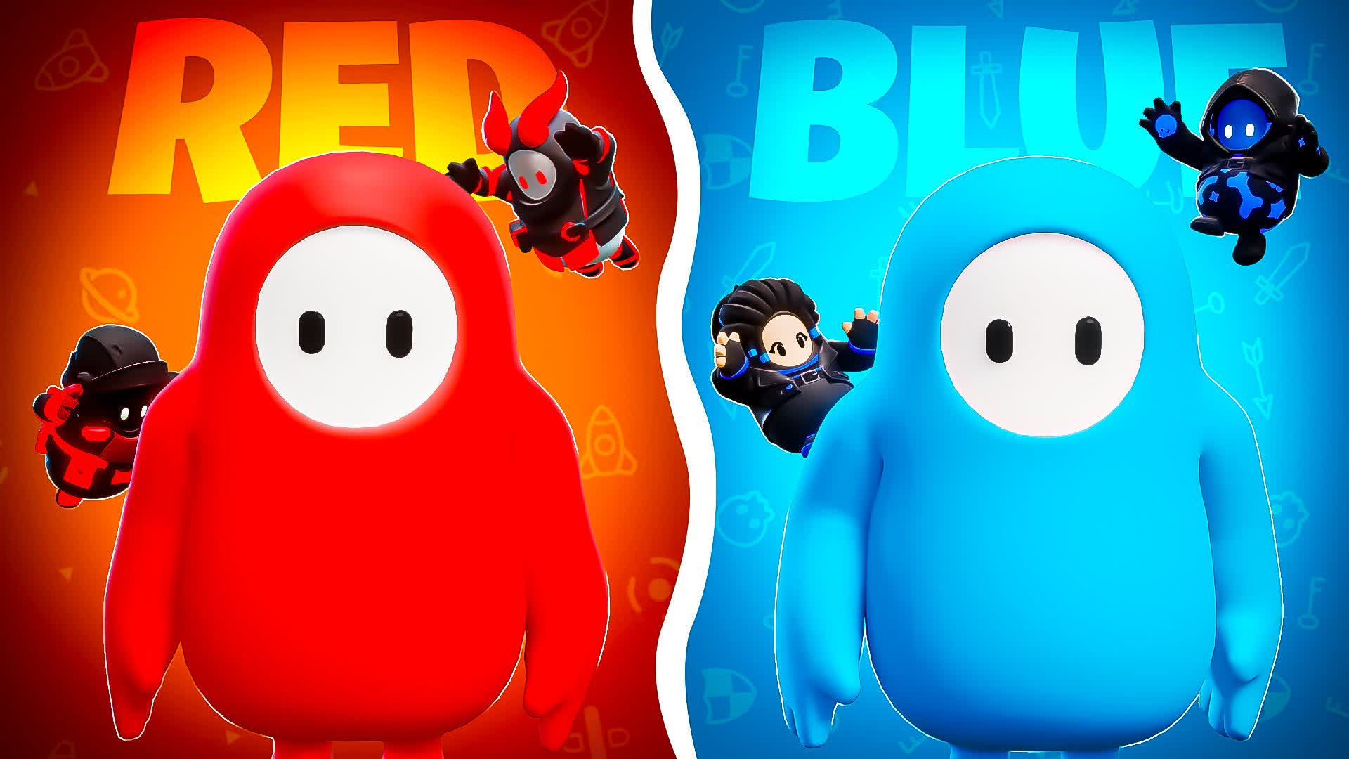 FALL GUYS RED VS BLUE