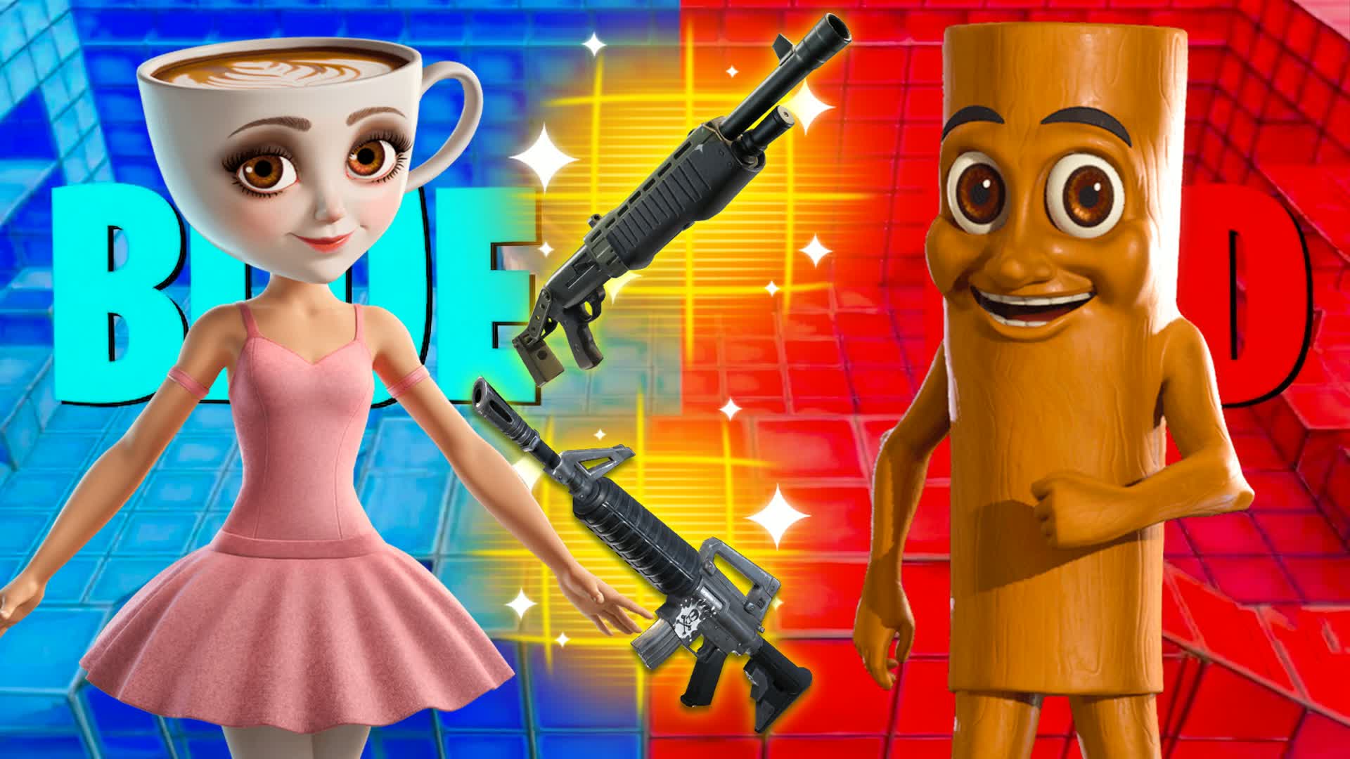 RVB TUNG VS BALLERINA 🔴🔵(ALL GUNS)