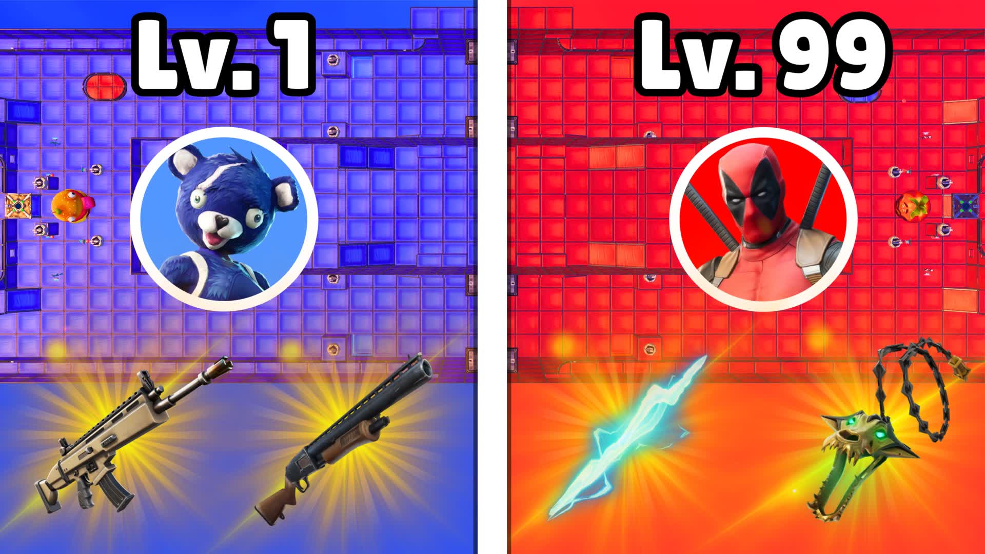 99 LEVELS RED VS BLUE 🔴🔵