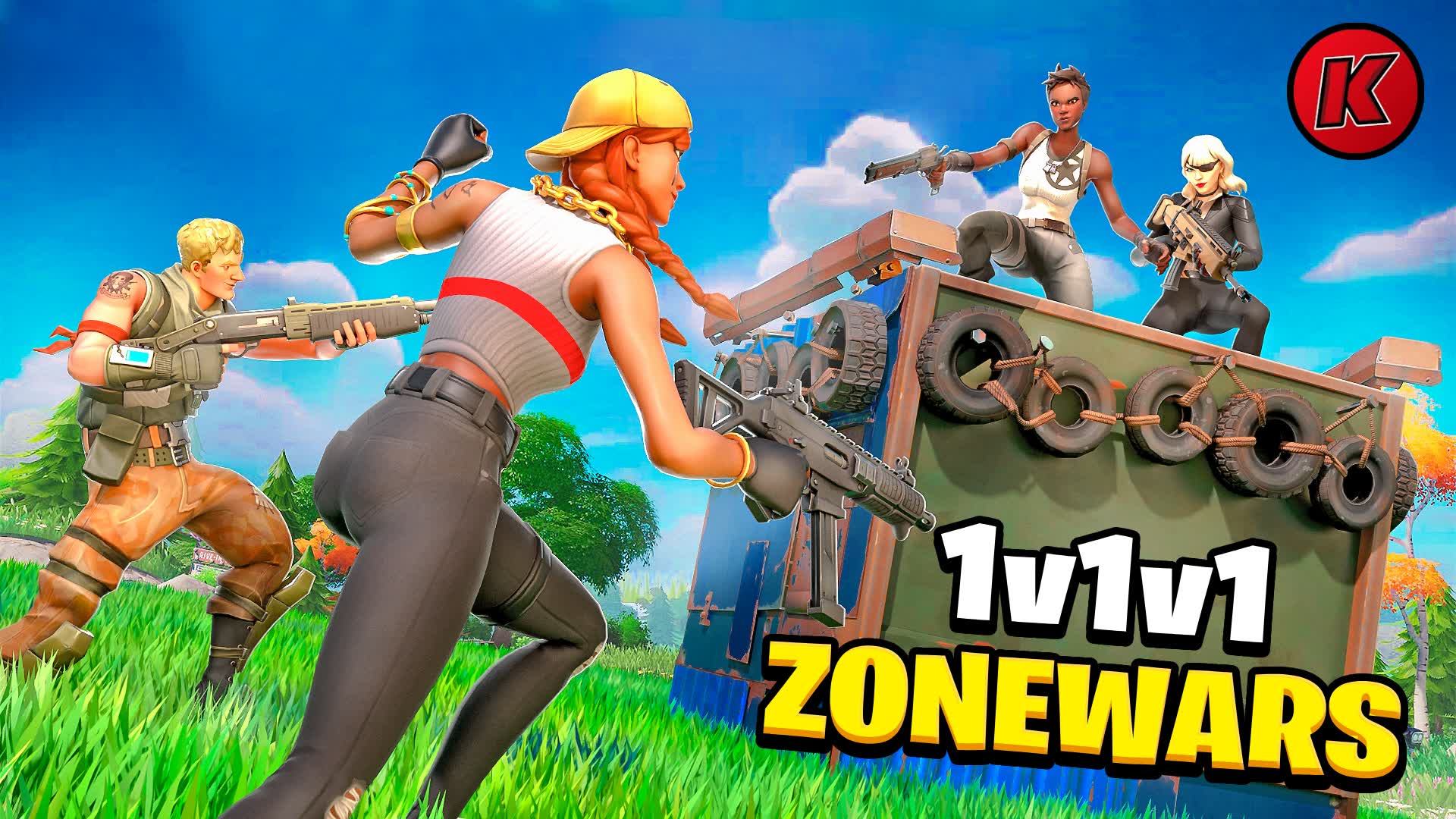 Realistic 1V1V1 Zonewars - Zero Build ⚡