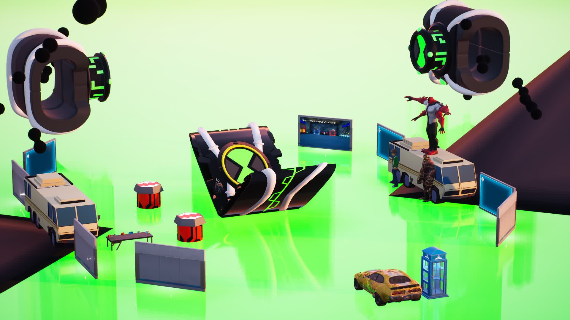 1v1 BUILD FIGHTS! BEN 10