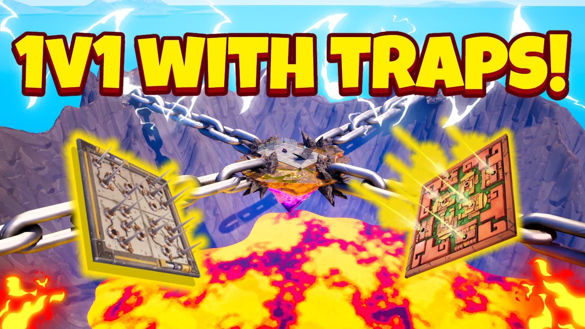 1v1 Volcano Build fight  All Items!