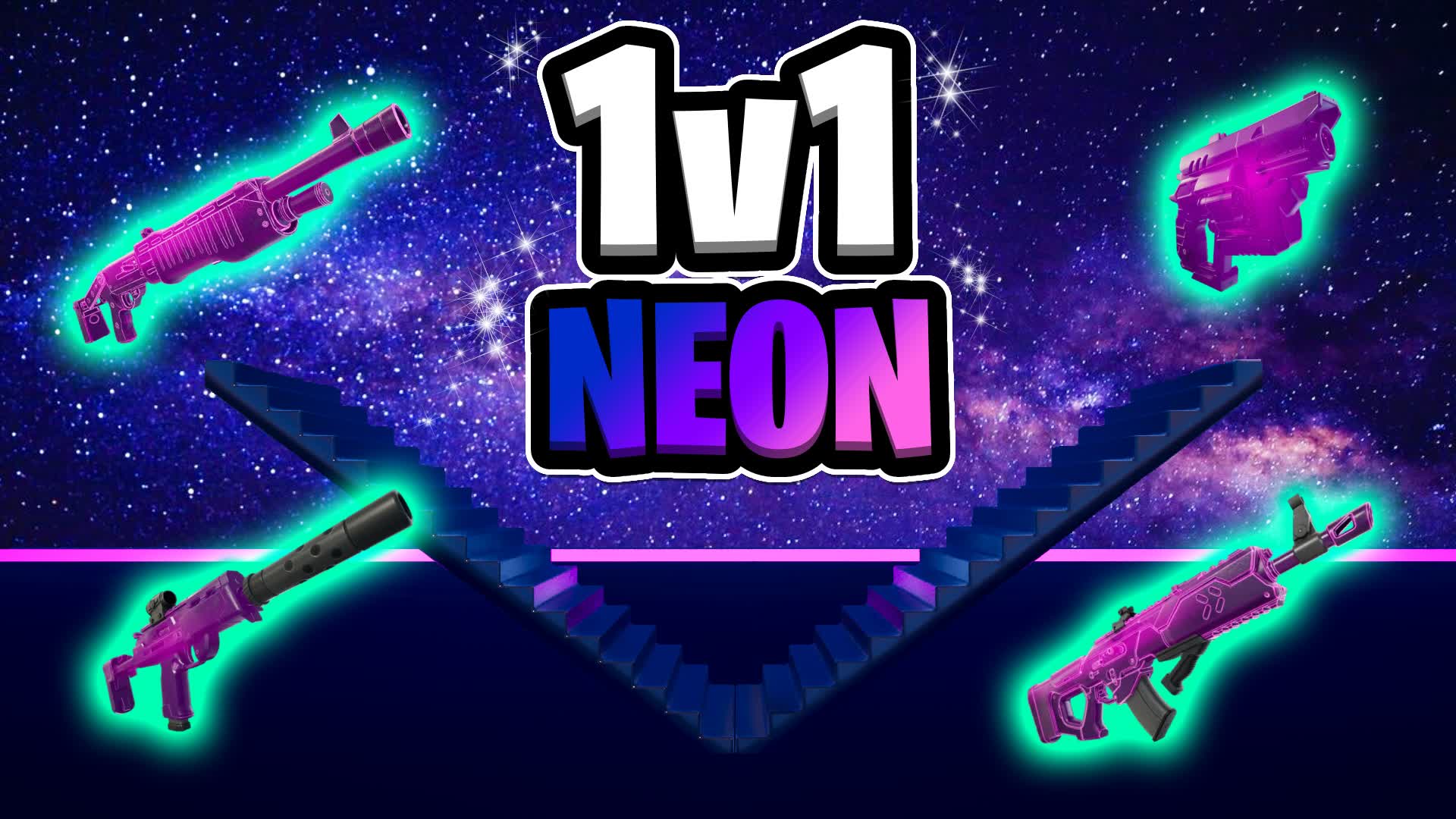 🌌 NEON 1V1 FFA - ALL GUNS ⭐
