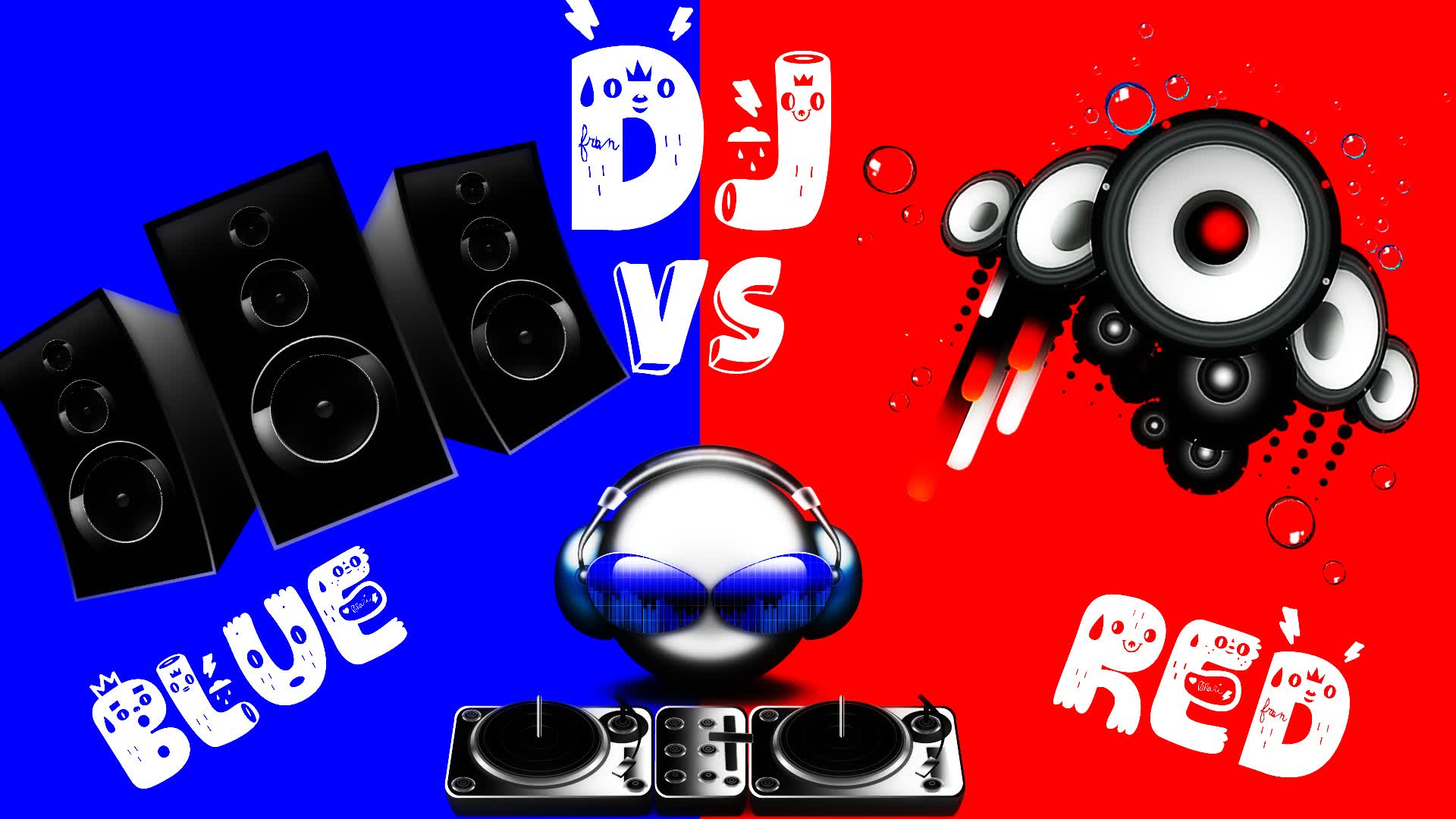 🎵 DJ 🎧 RED 🔴VS🔵 BLUE 🎶🎶