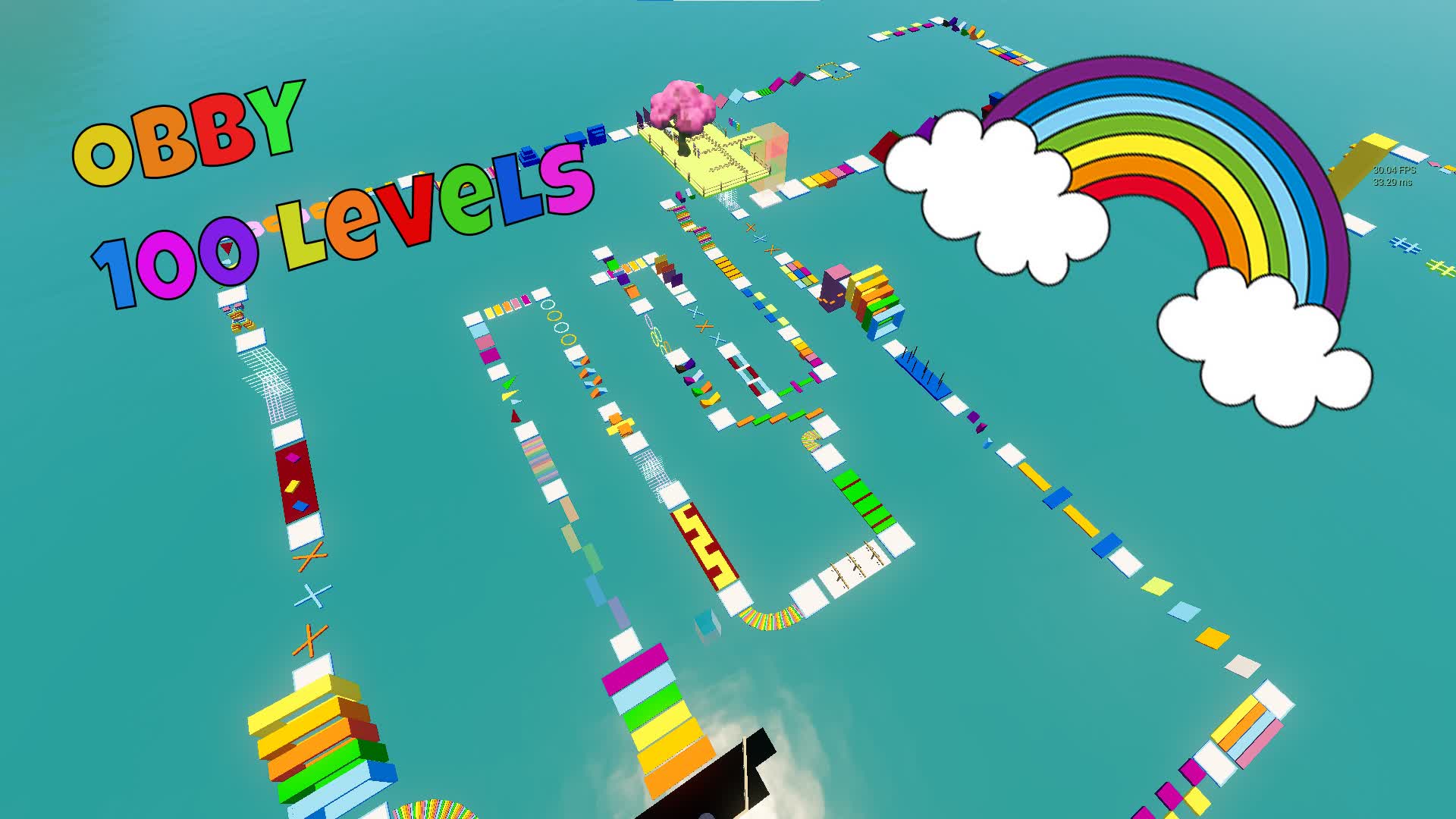 🌈VERY EASY FUN OBBY🌈 100 LEVELS 😲
