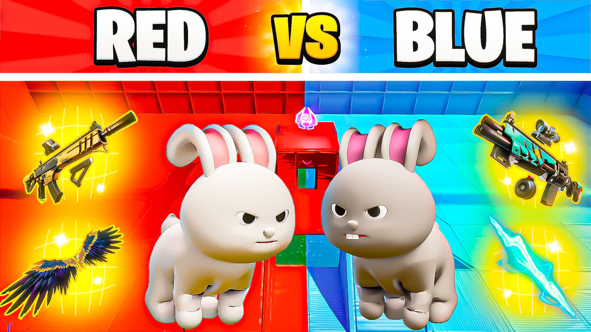 HAUNTED BUNNY VS RABBIT 🔴🔵