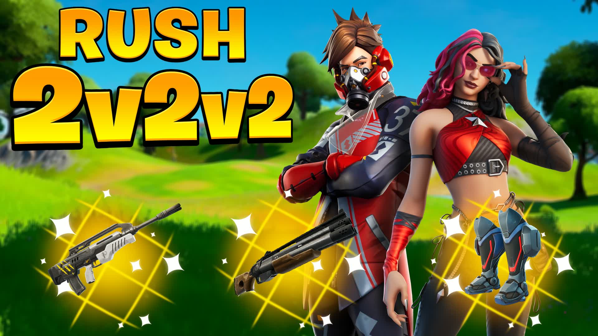 RUSH 2v2v2 ZERO BUILD 🎯