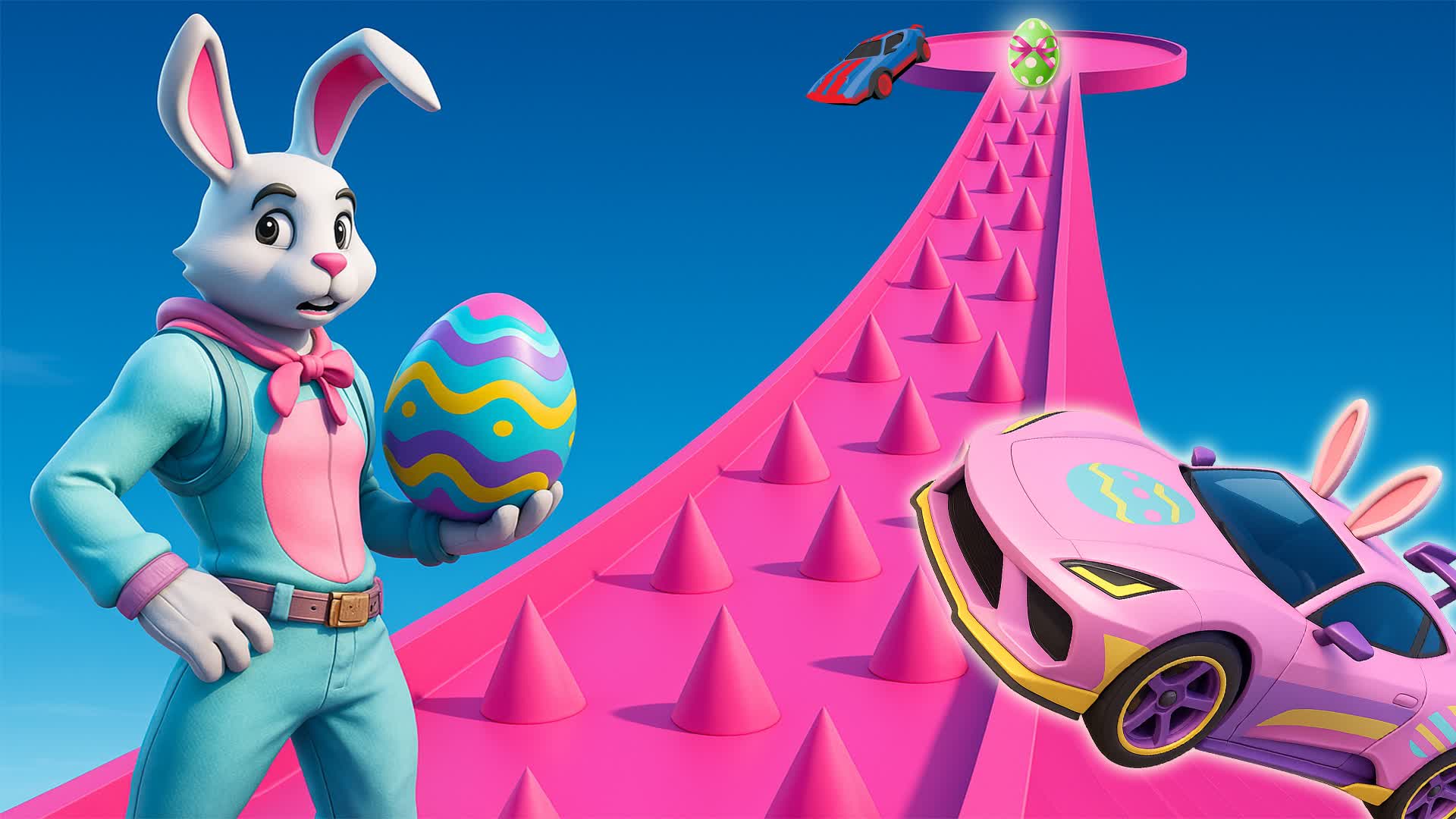 Easter Eggs Mega Ramp - Egg Hunt CARS🐇
