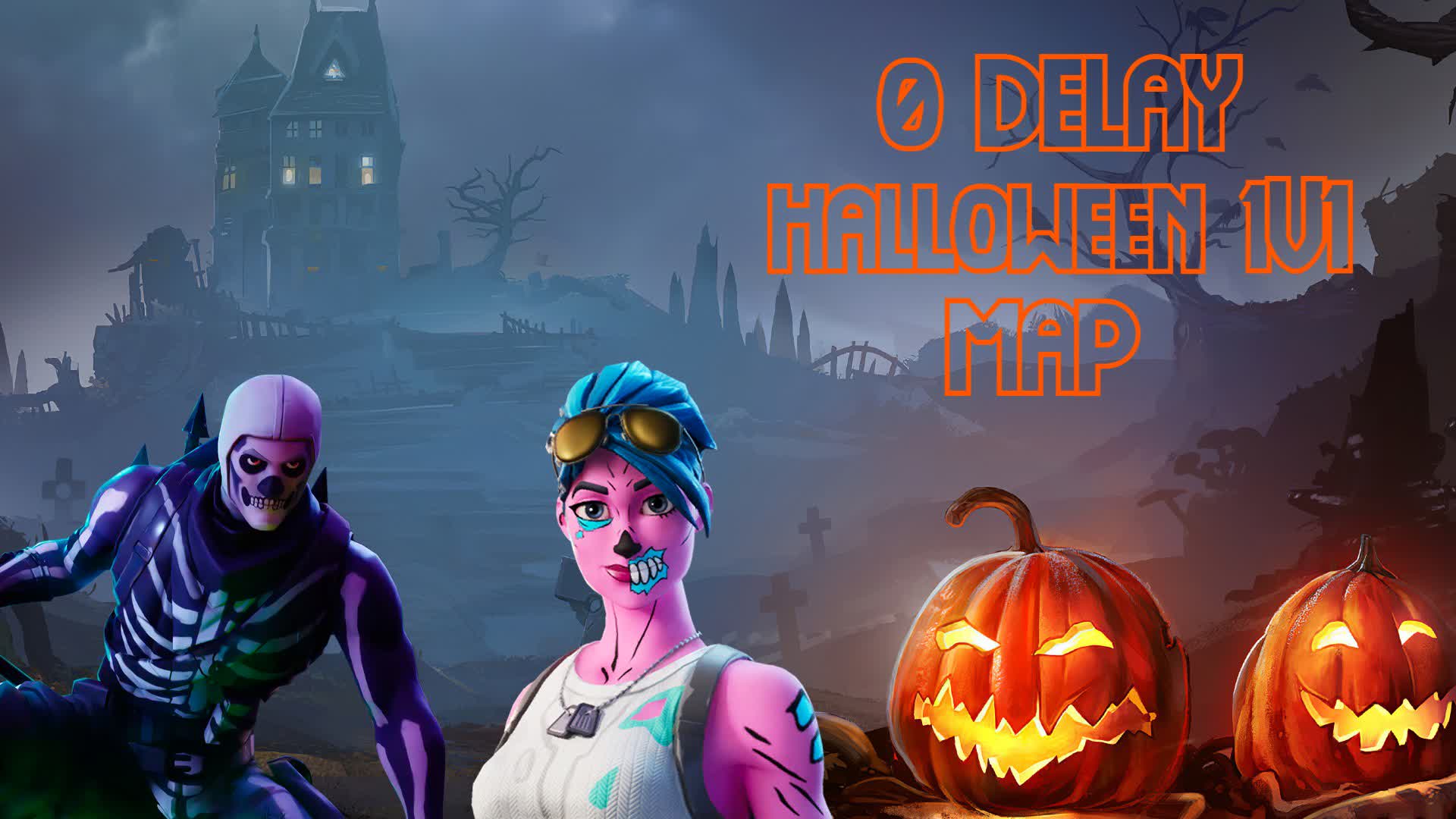 0 Delay halloween 1v1 map