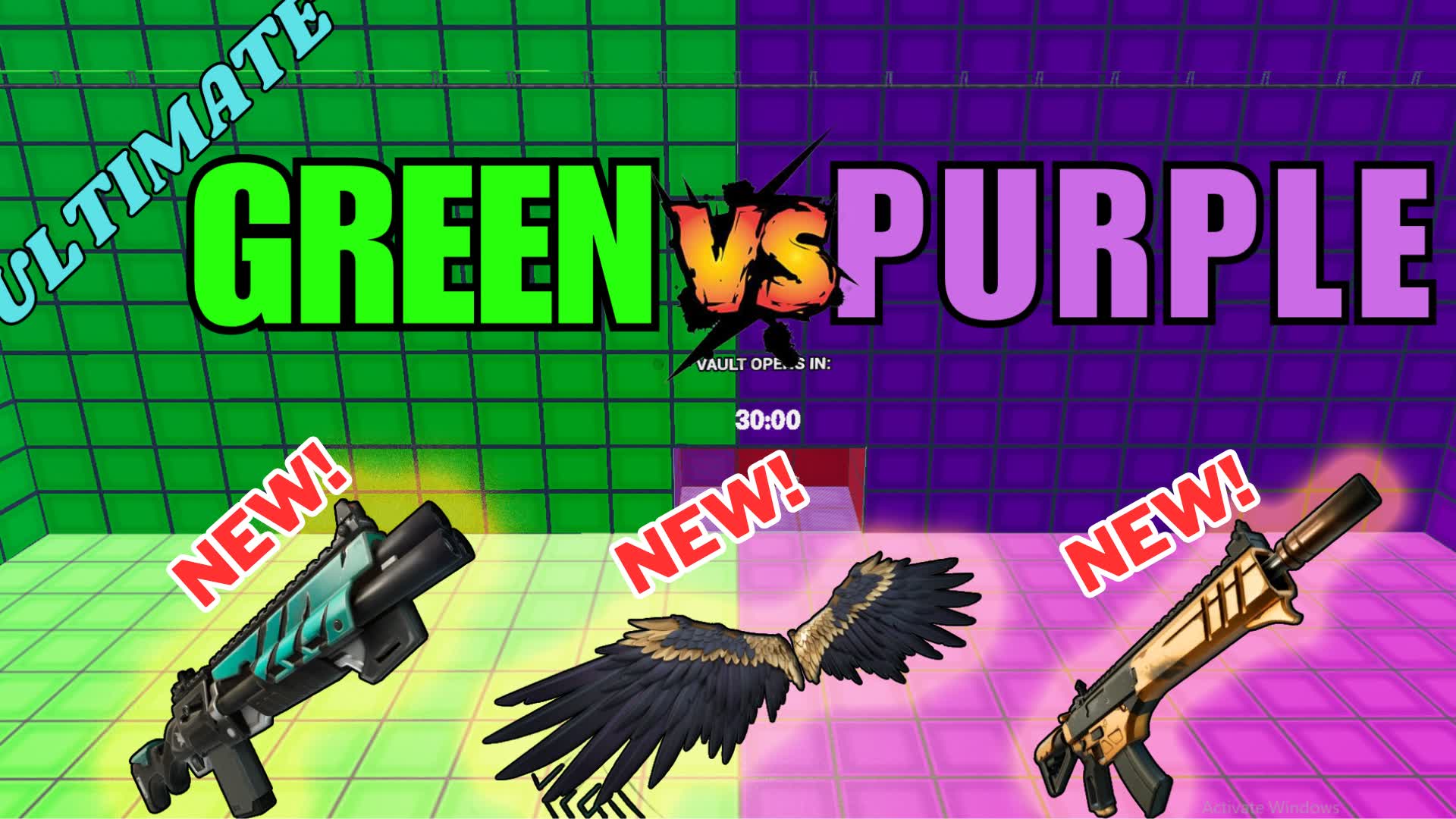 🔥ALL WEAPONS-GREEN VS PURPLE🥶
